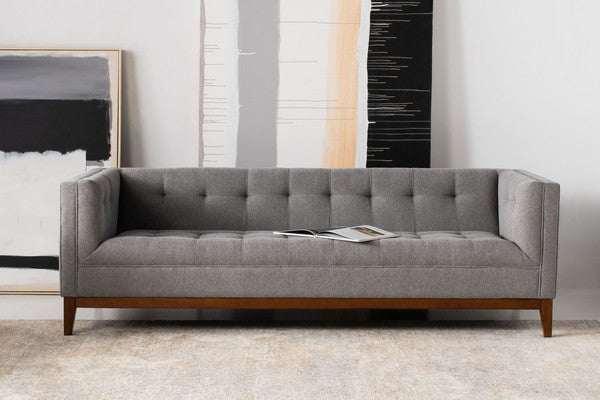 GARNET LINEN TUFTED SOFA - Remutear