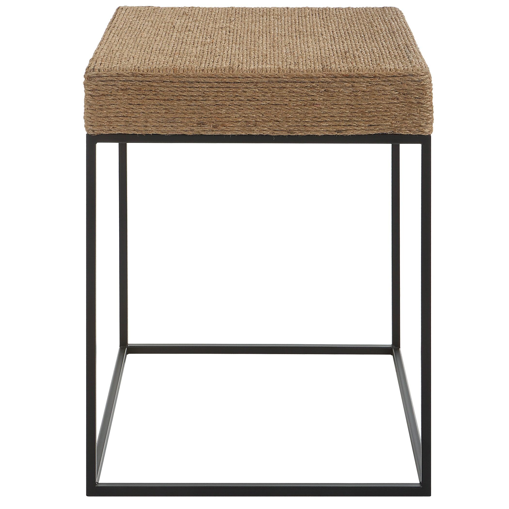 Laramie Rustic Rope Accent Table - Remutear