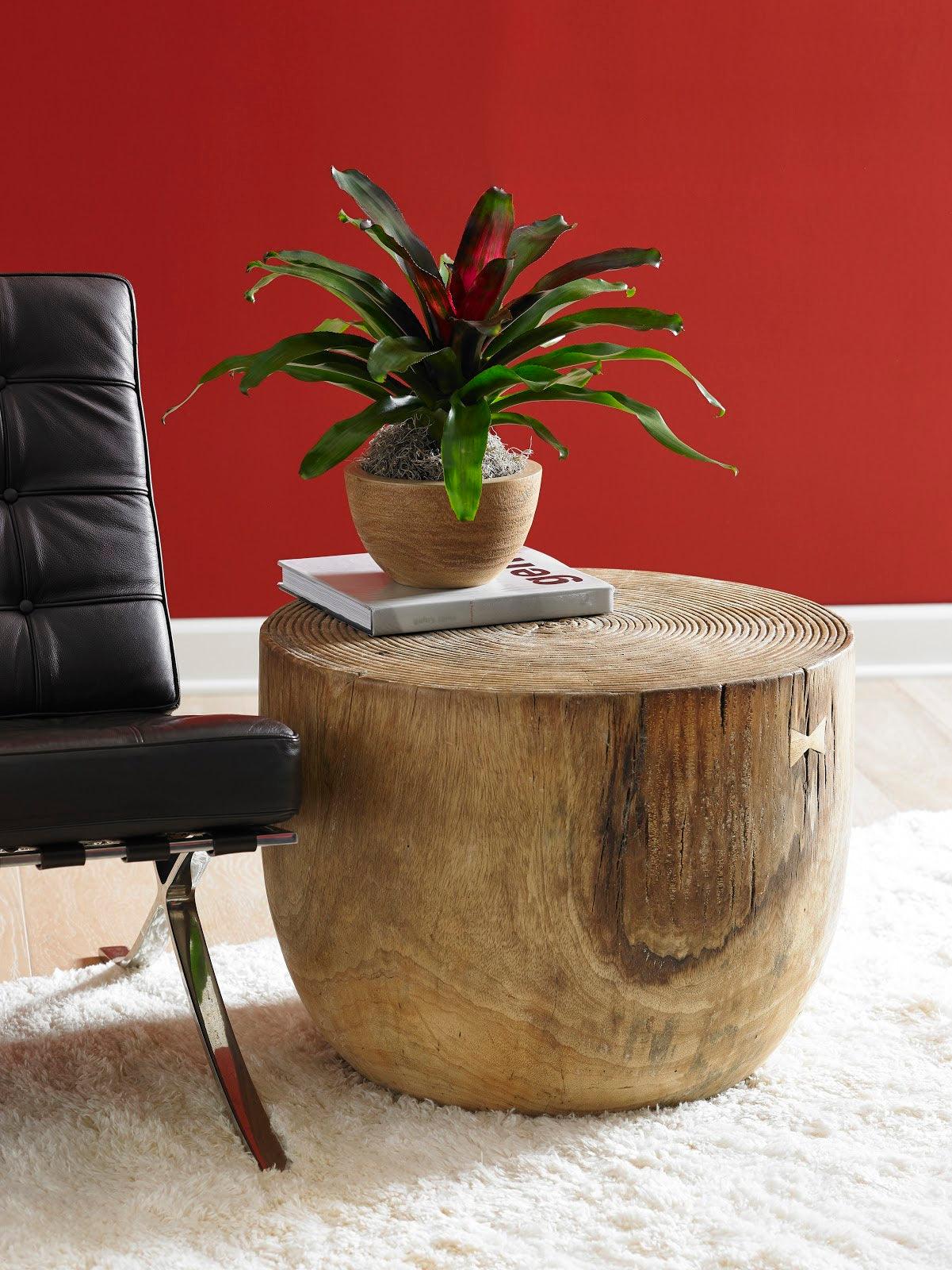 Lathe Side Table, Chamcha Wood - Remutear