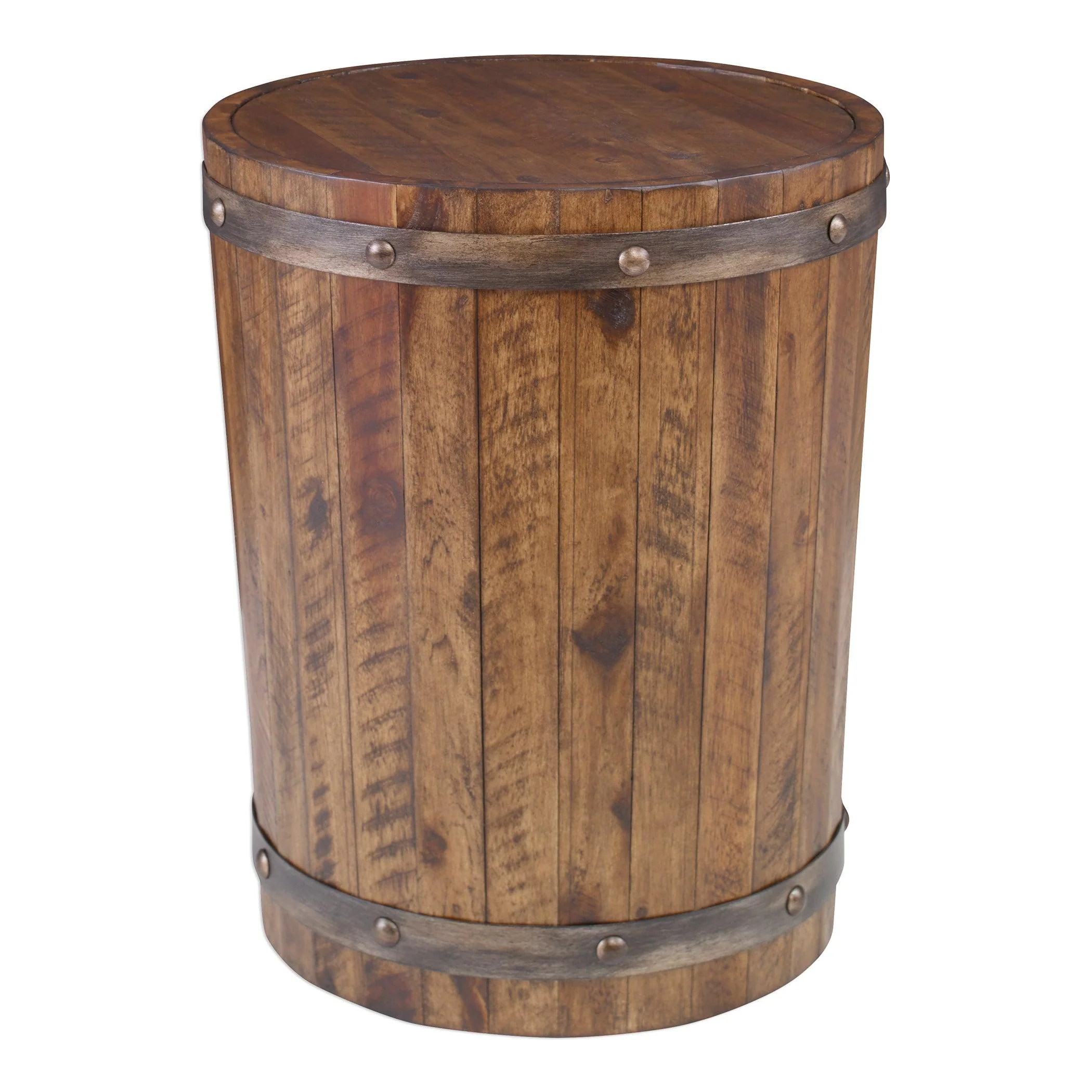Ceylon Wine Barrel Side Table - Remutear