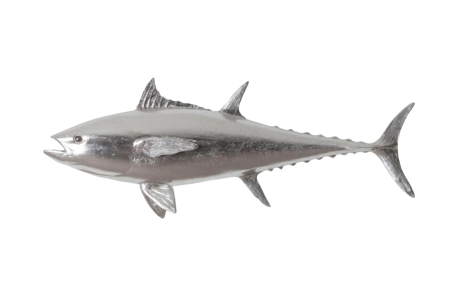 Bluefin Tuna Fish Wall Sculpture, Resin, Silver Leaf - Remutear