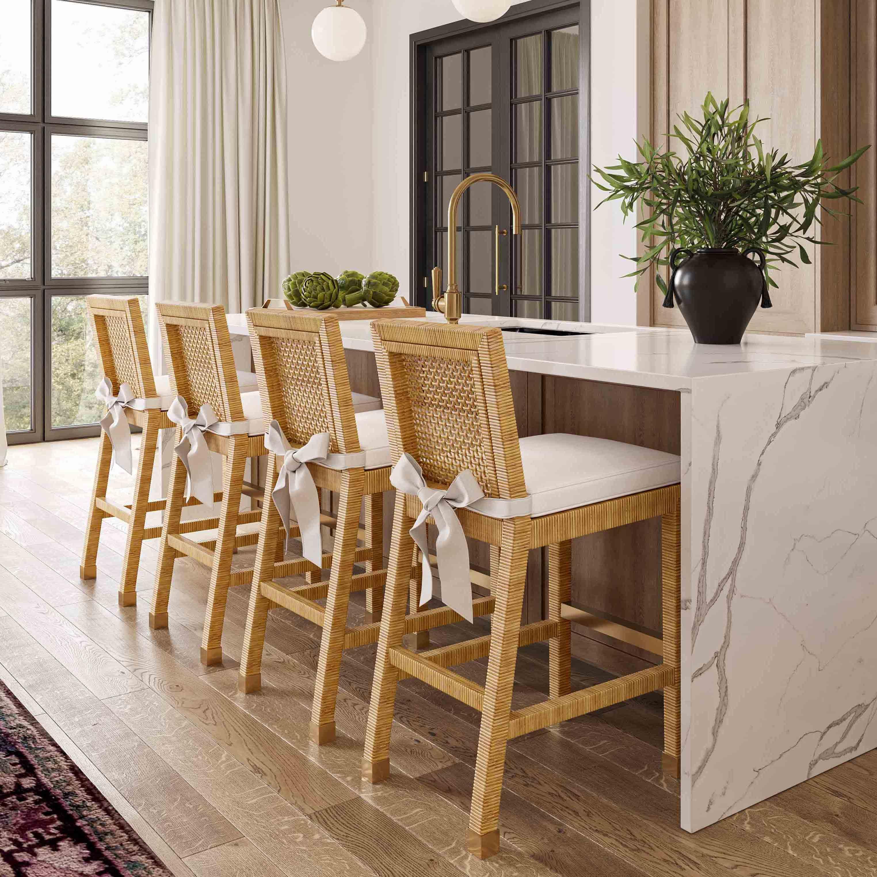 Amara Rattan Counter Stool - Remutear