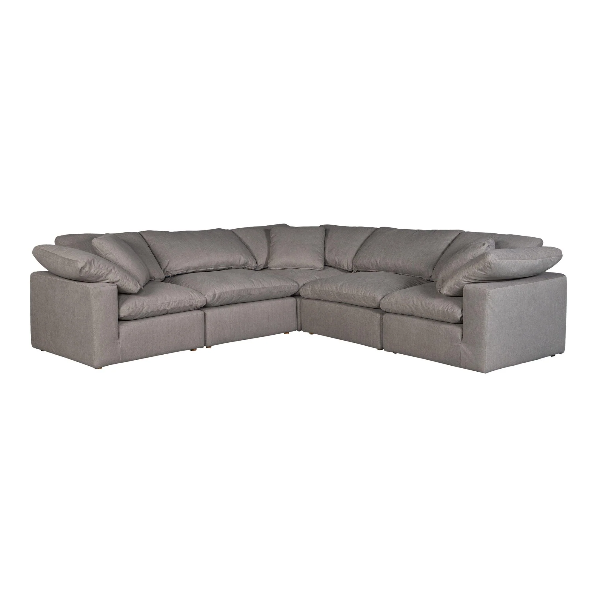 Terra Condo Classic L Modular Sectional Performance Fabric Light Grey - Remutear