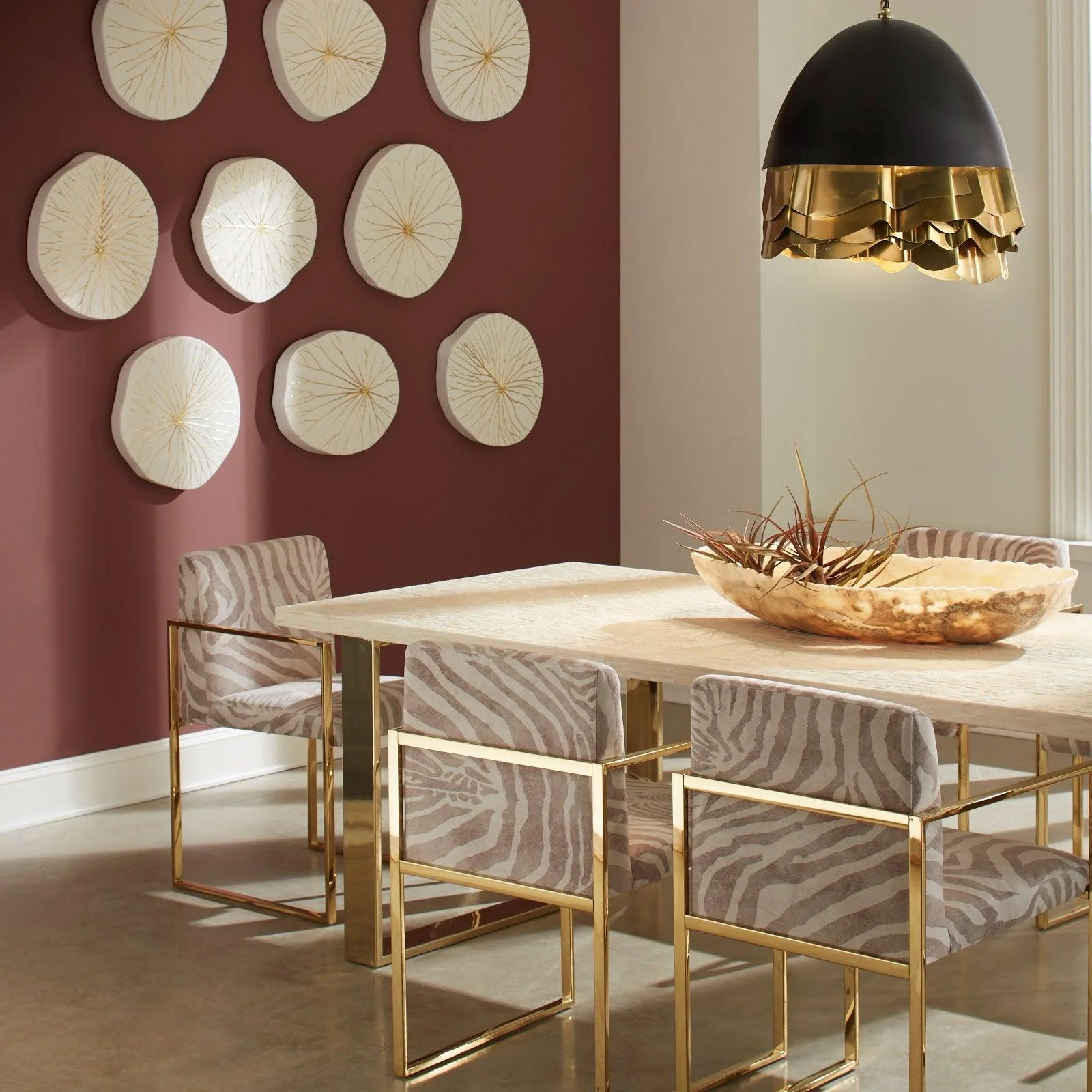 Rivulet Wall Tile, Chamcha Wood, Gold Leaf on White - Remutear