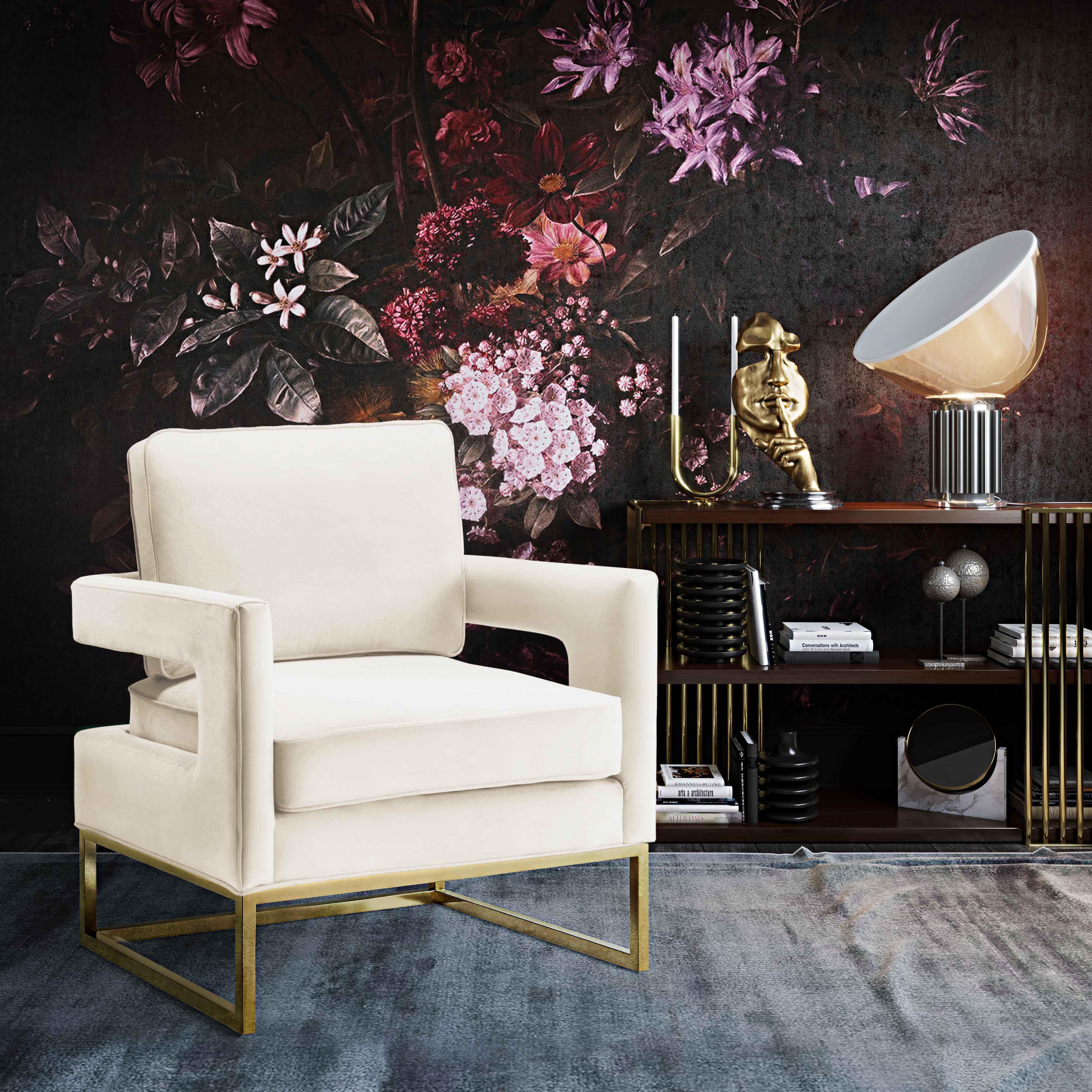 Avery Cream Velvet Chair - Remutear