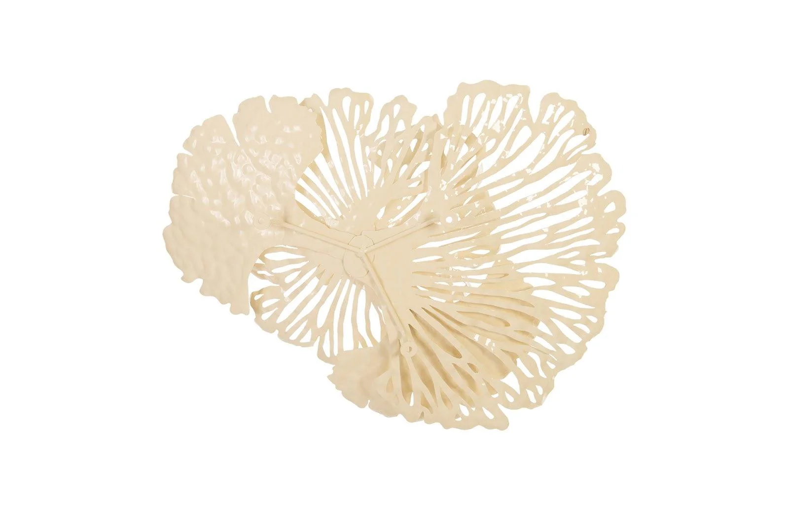 Flower Wall Art, Small, Ivory, Metal - Remutear
