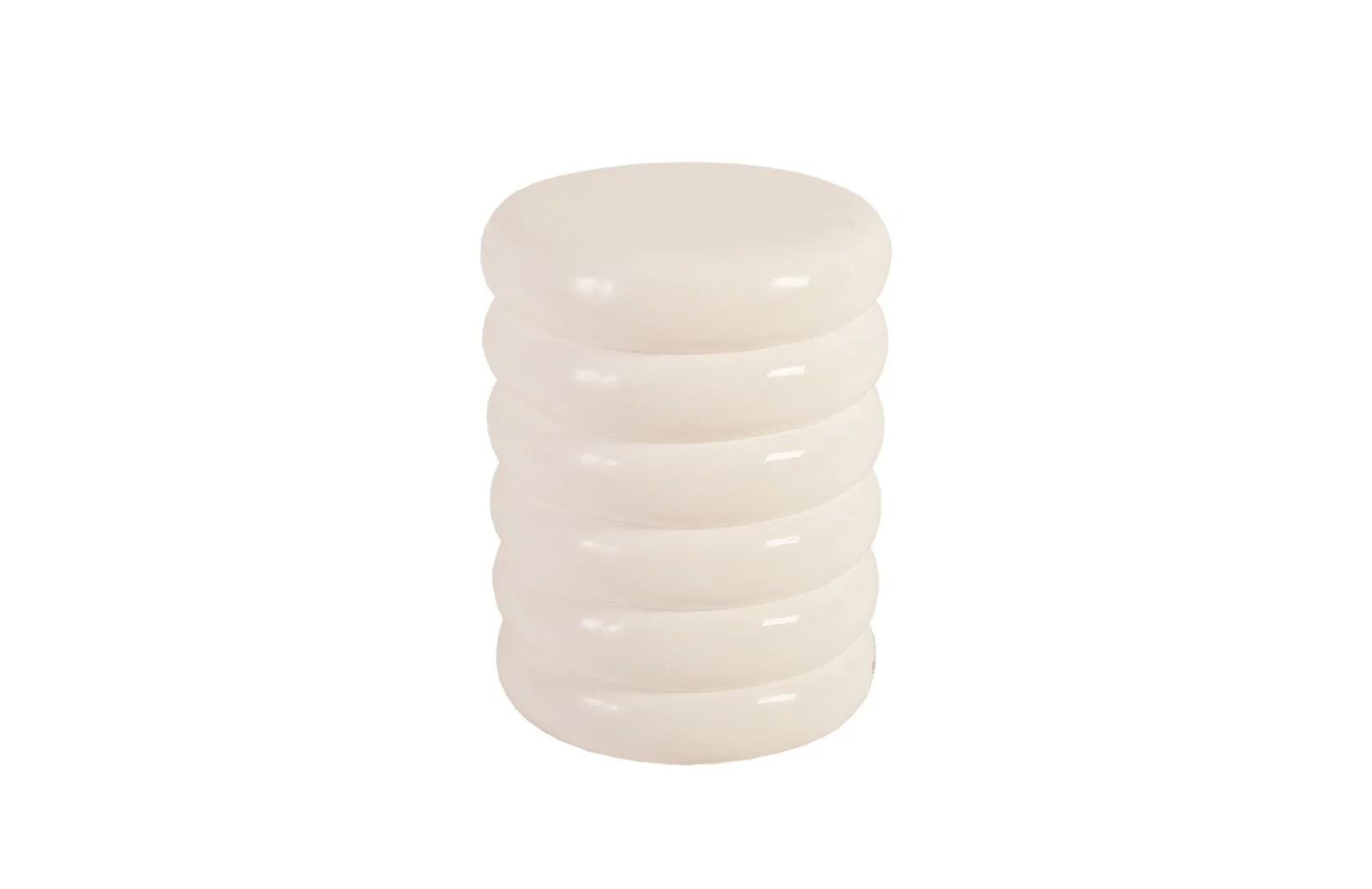 Ribbed Stool, Gel Coat White - Remutear
