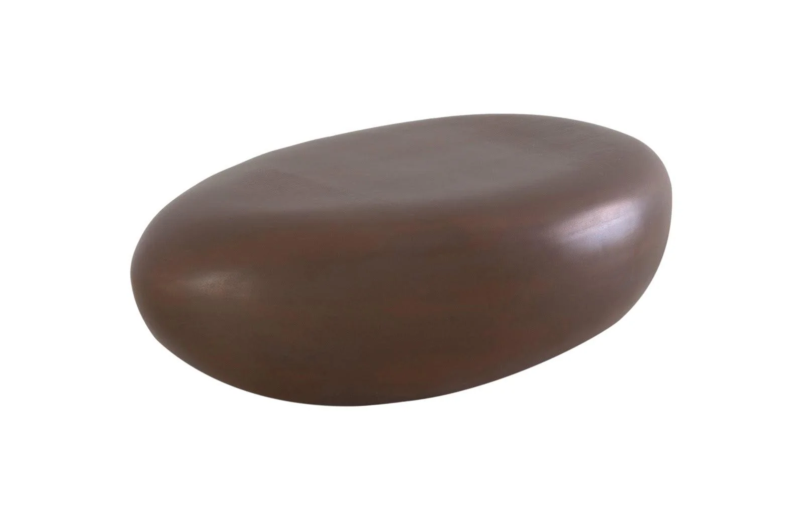 River Stone Coffee Table, Small, Resin, Bronze Finish - Remutear