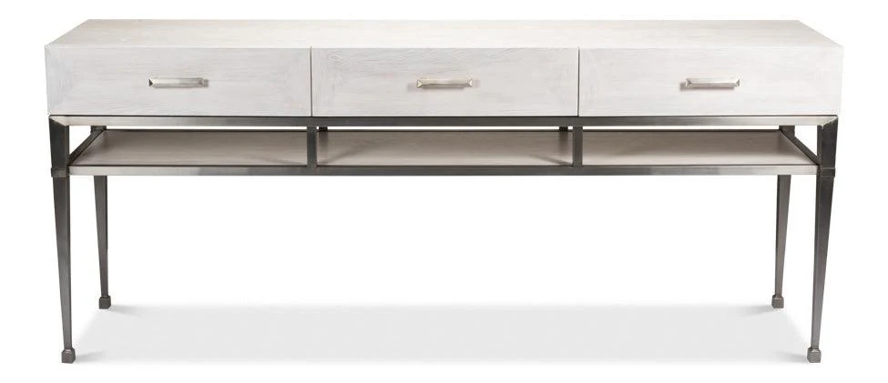Soho Media Console - Whitewash White - Remutear