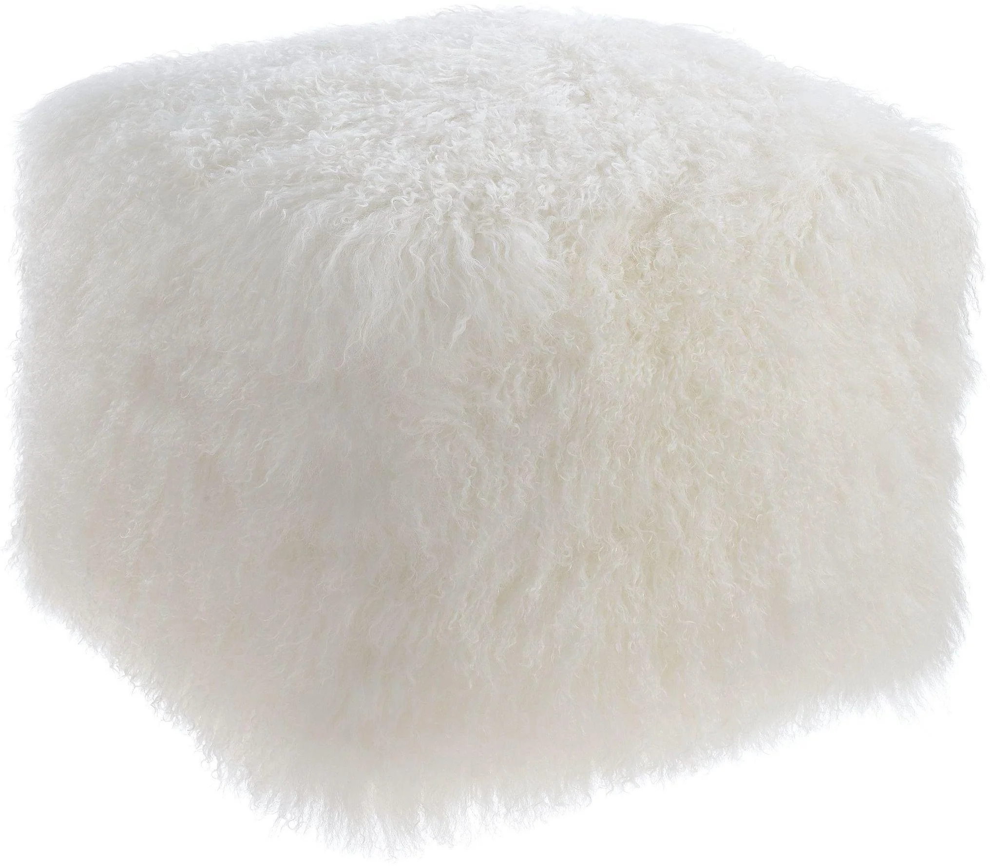 Tibetan Sheep White Pouf - Remutear