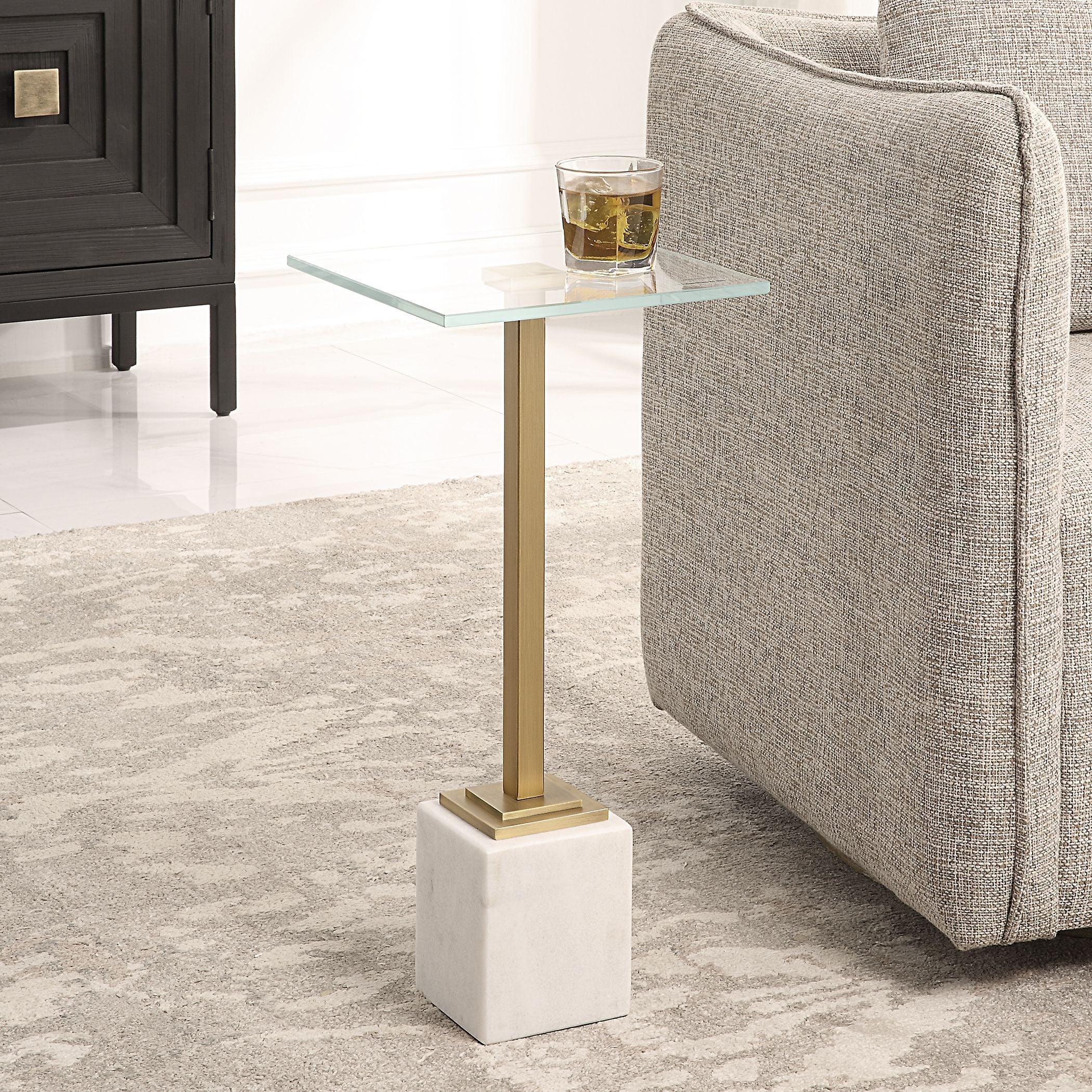 MILAN ACCENT TABLE, WHITE - Remutear