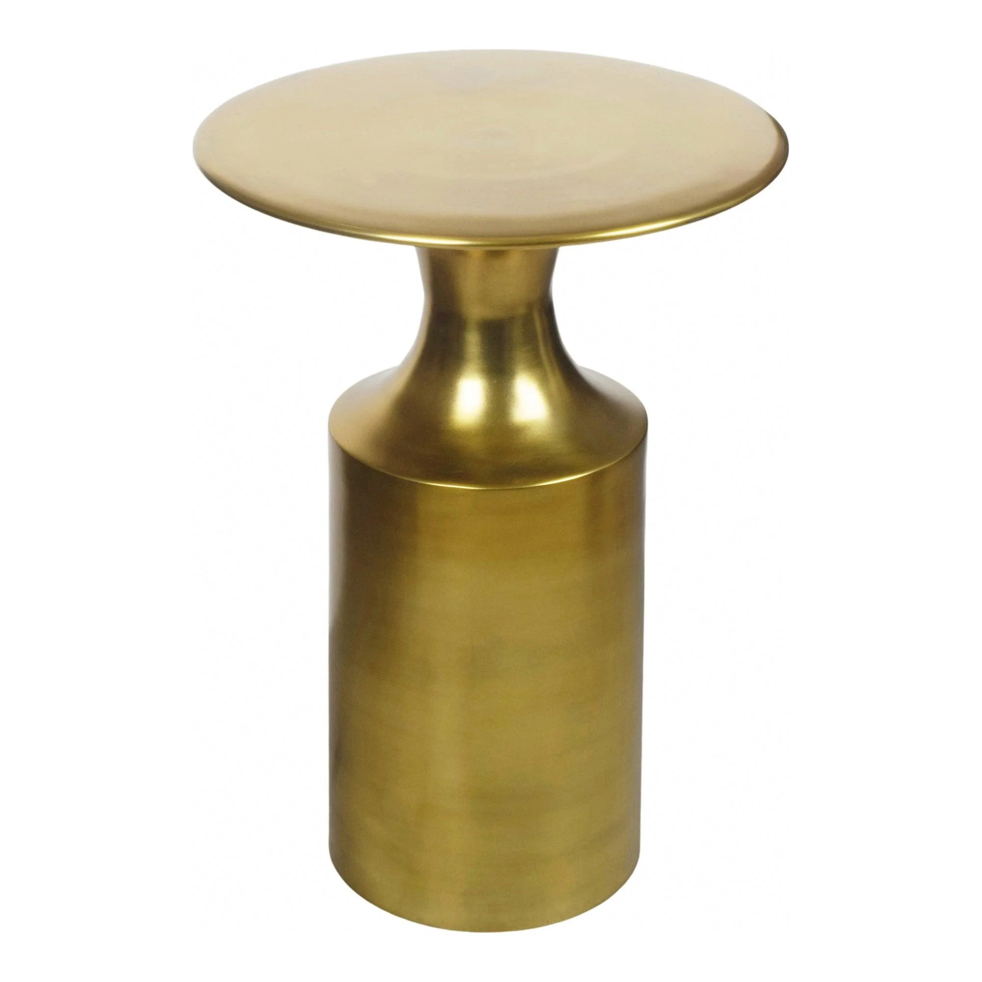 Rassa Polished Gold Accent Table - Remutear
