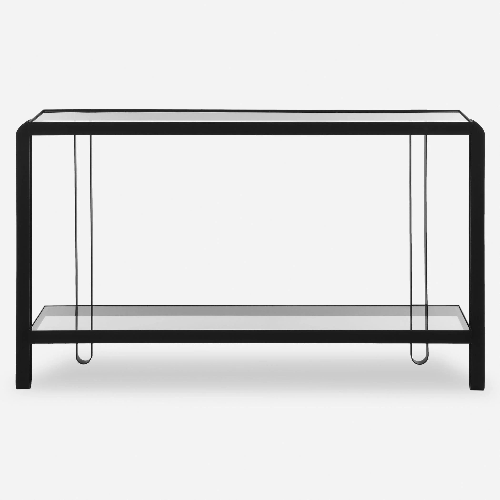 Shadow Black Iron Console Table - Remutear
