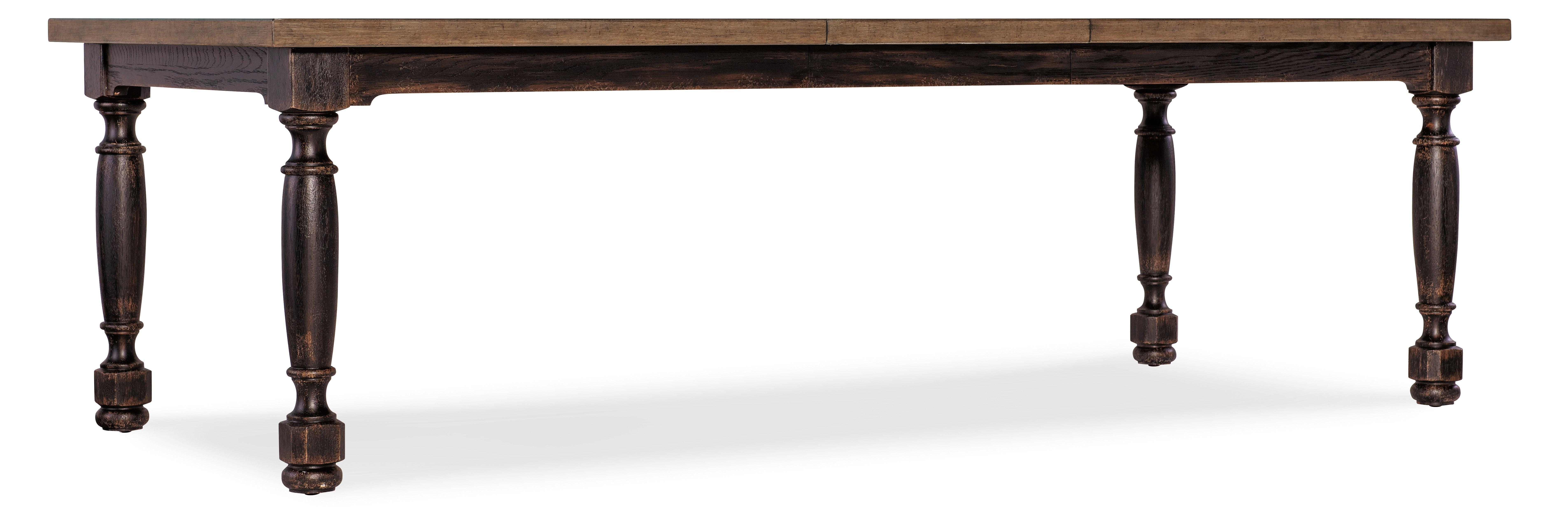 Americana Leg Dining Table w/1-22in leaf - Molasses - Remutear
