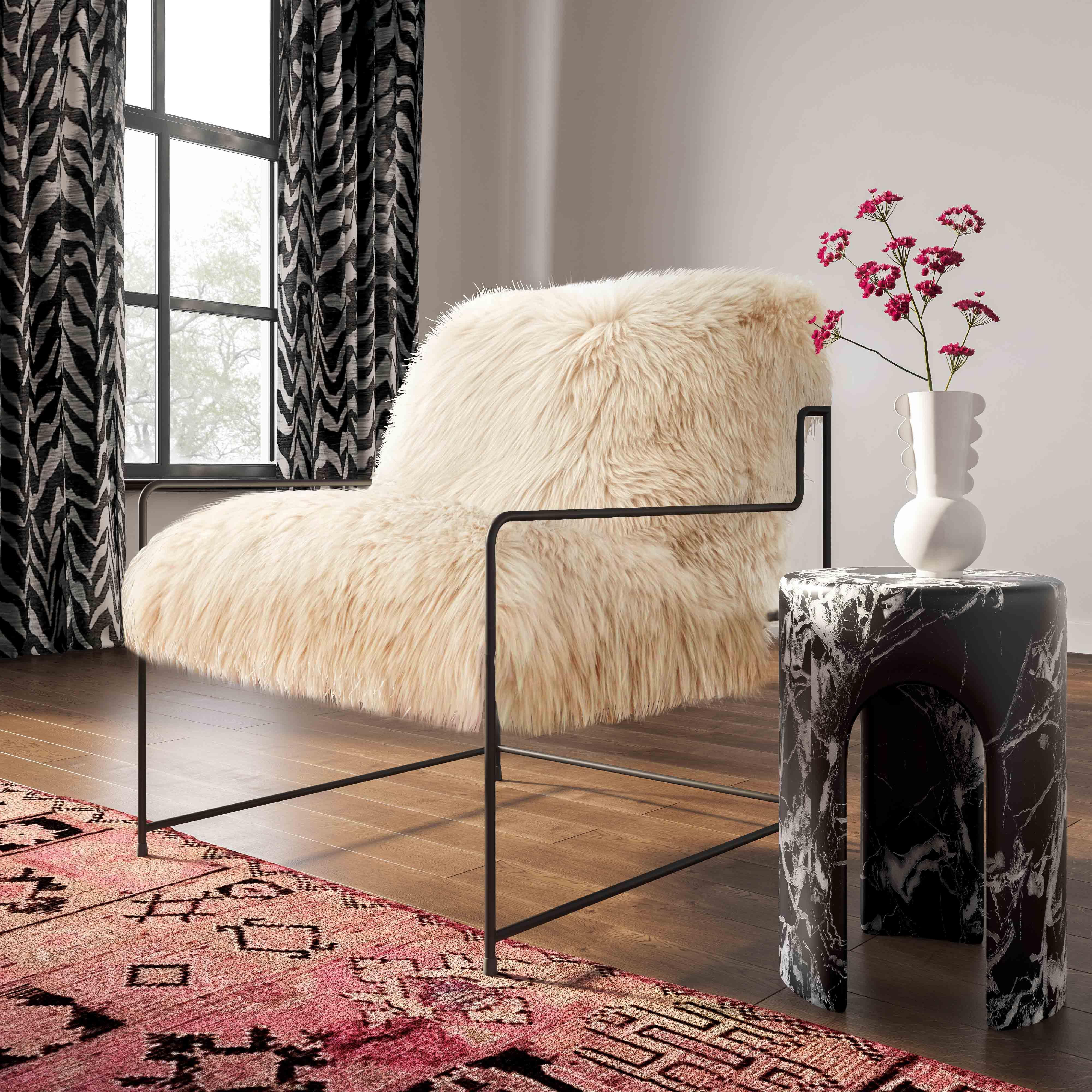 Kimi Natural Genuine Sheepskin chair - Remutear