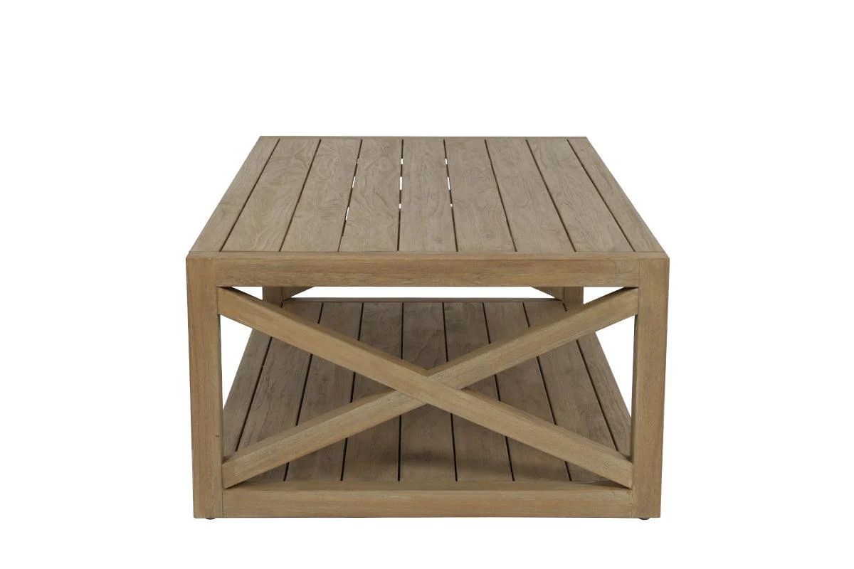 Coastal Teak X Coffee Table - Remutear