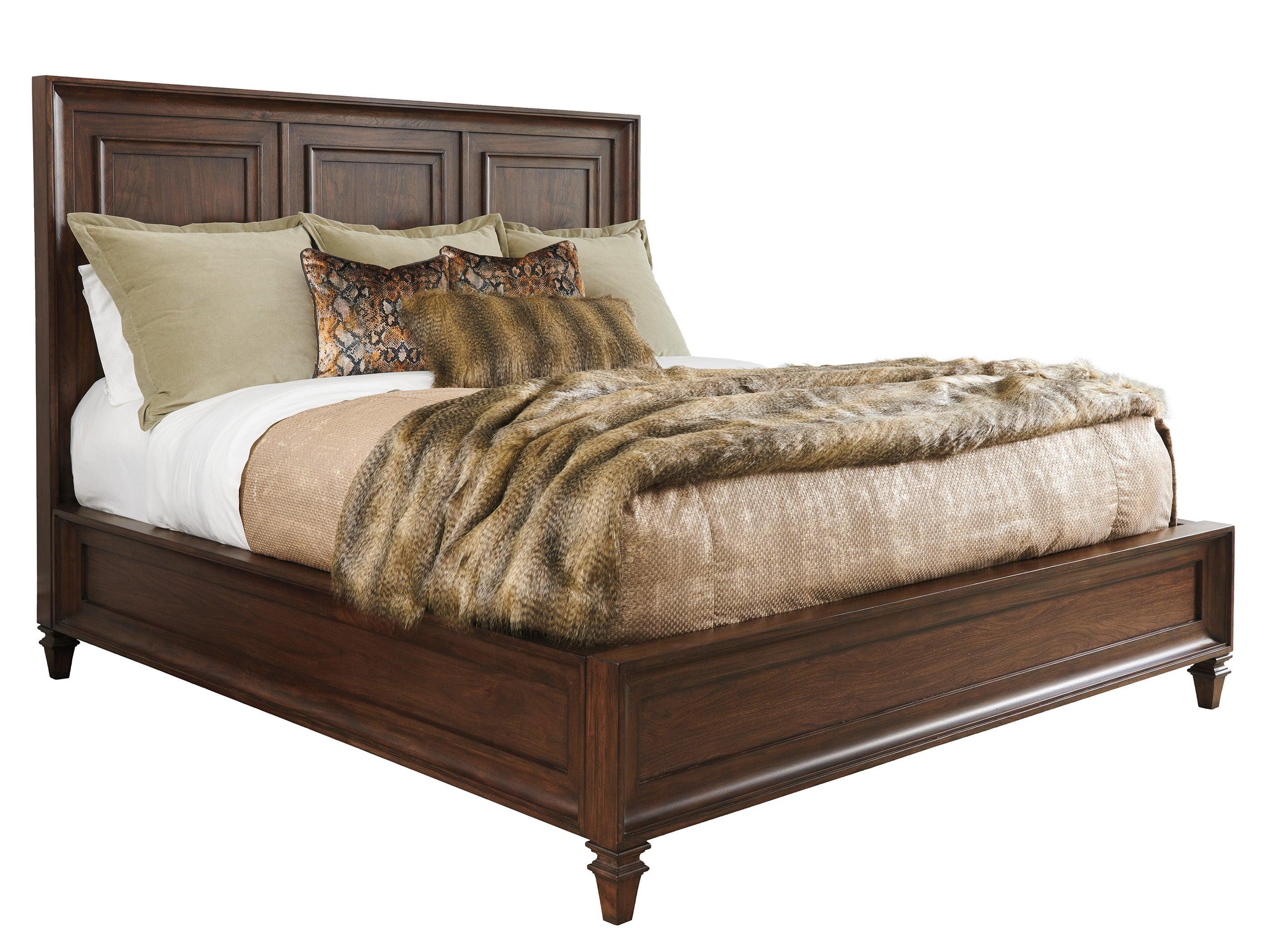 Silverado Walnut Creek Wood Panel Bed - Remutear