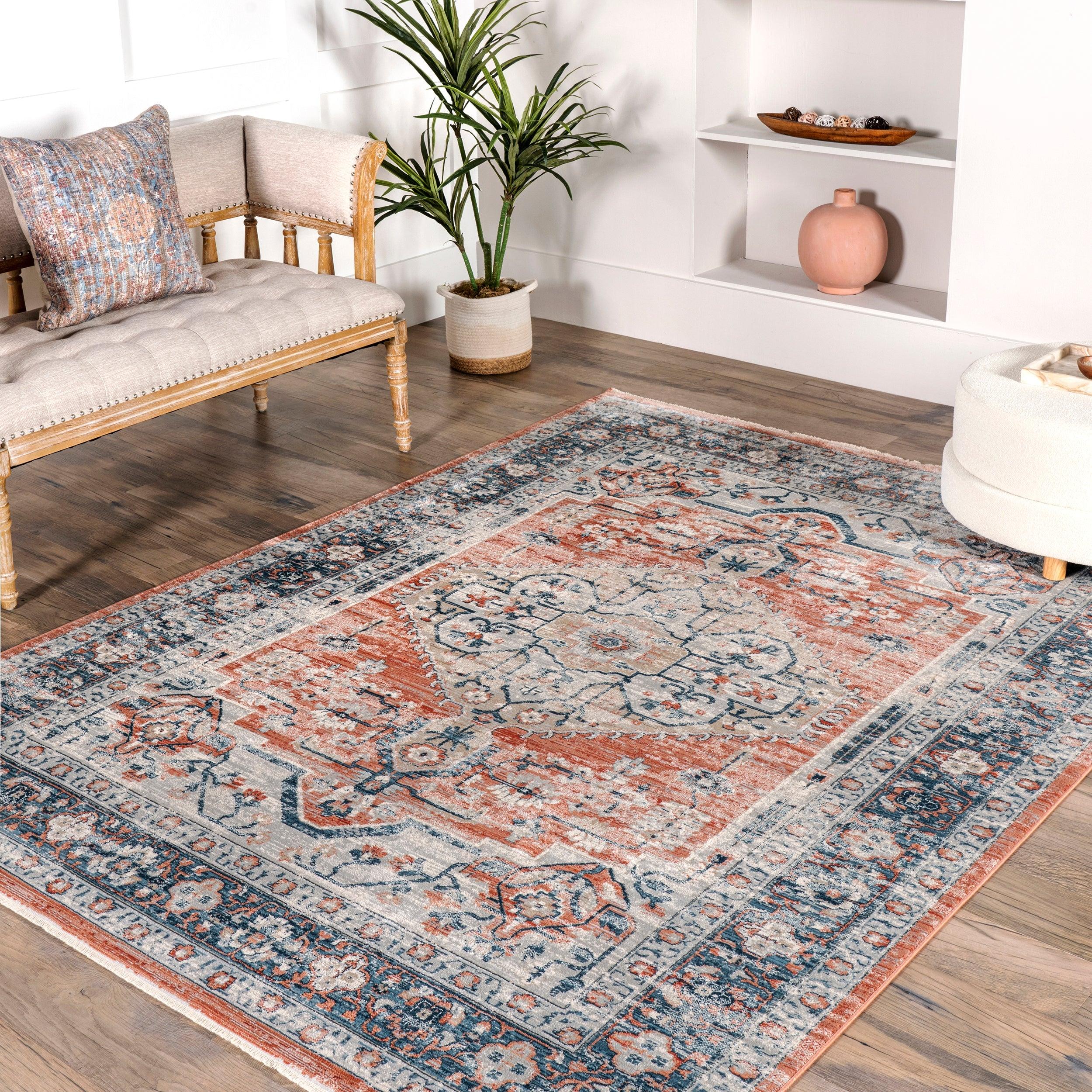 Zara Vintage Medallion Area Rug - Remutear