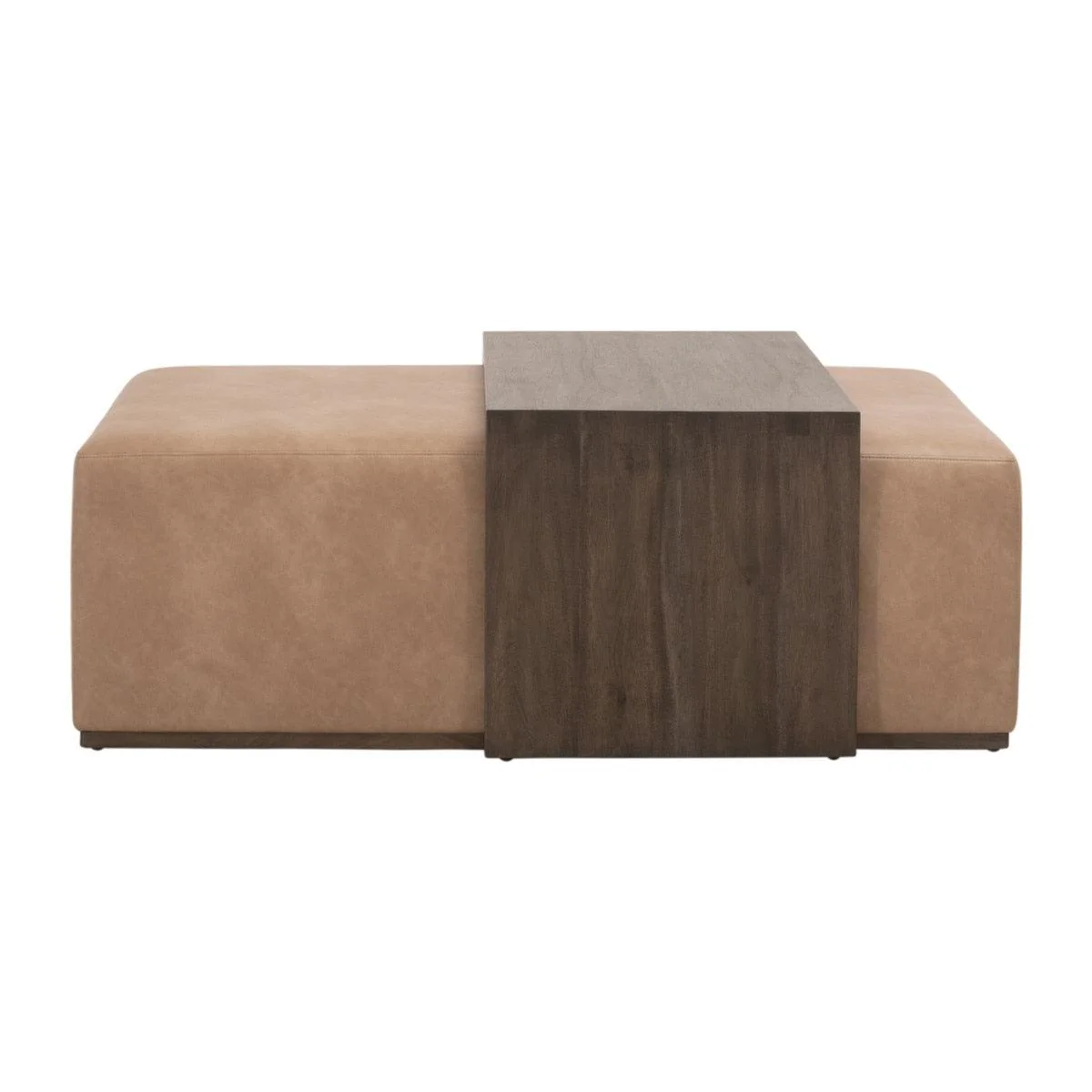 Dovetail Upholstered Coffee Table - Burnished Brown Acacia - Remutear