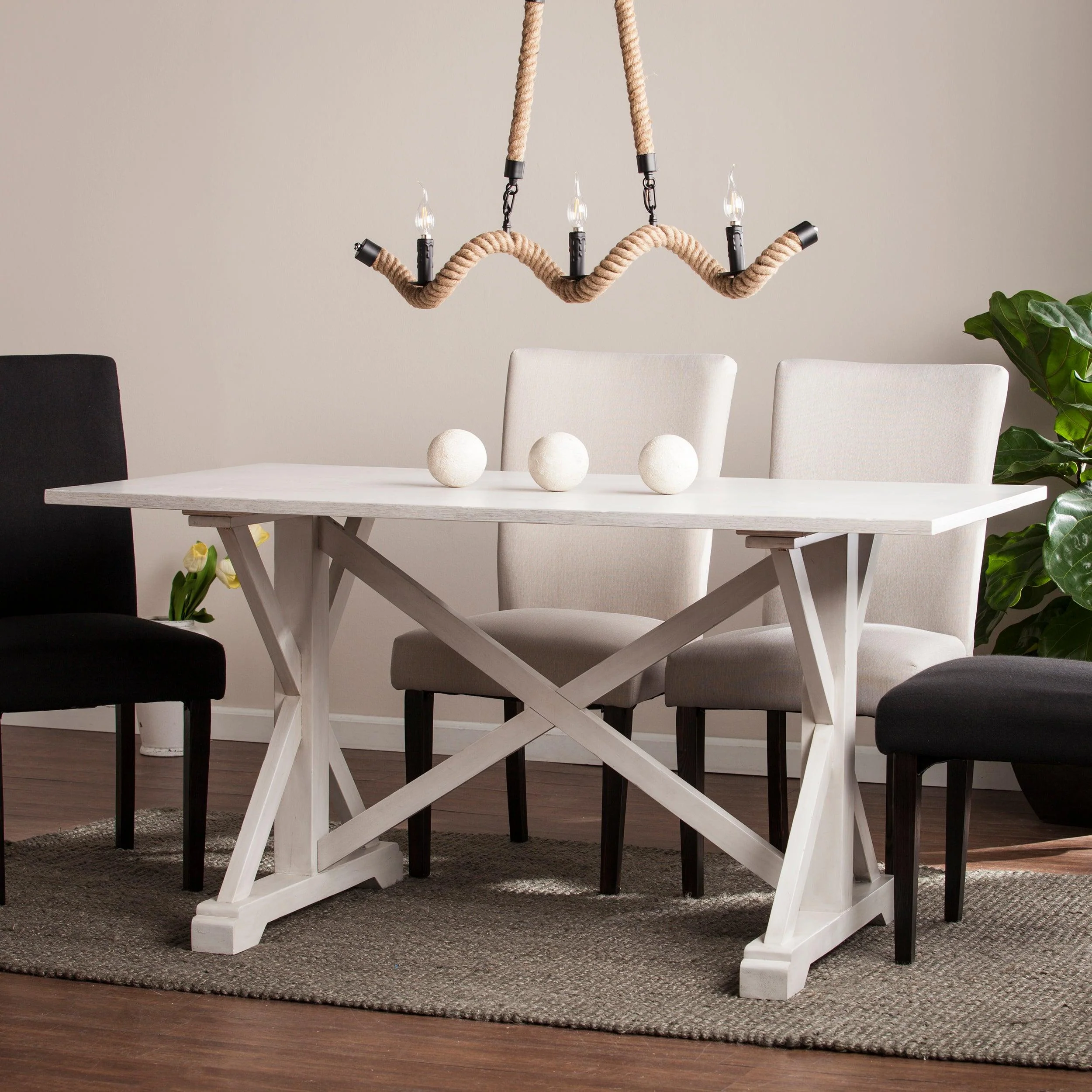 Cardwell Distressed Farmhouse Dining Table - Remutear