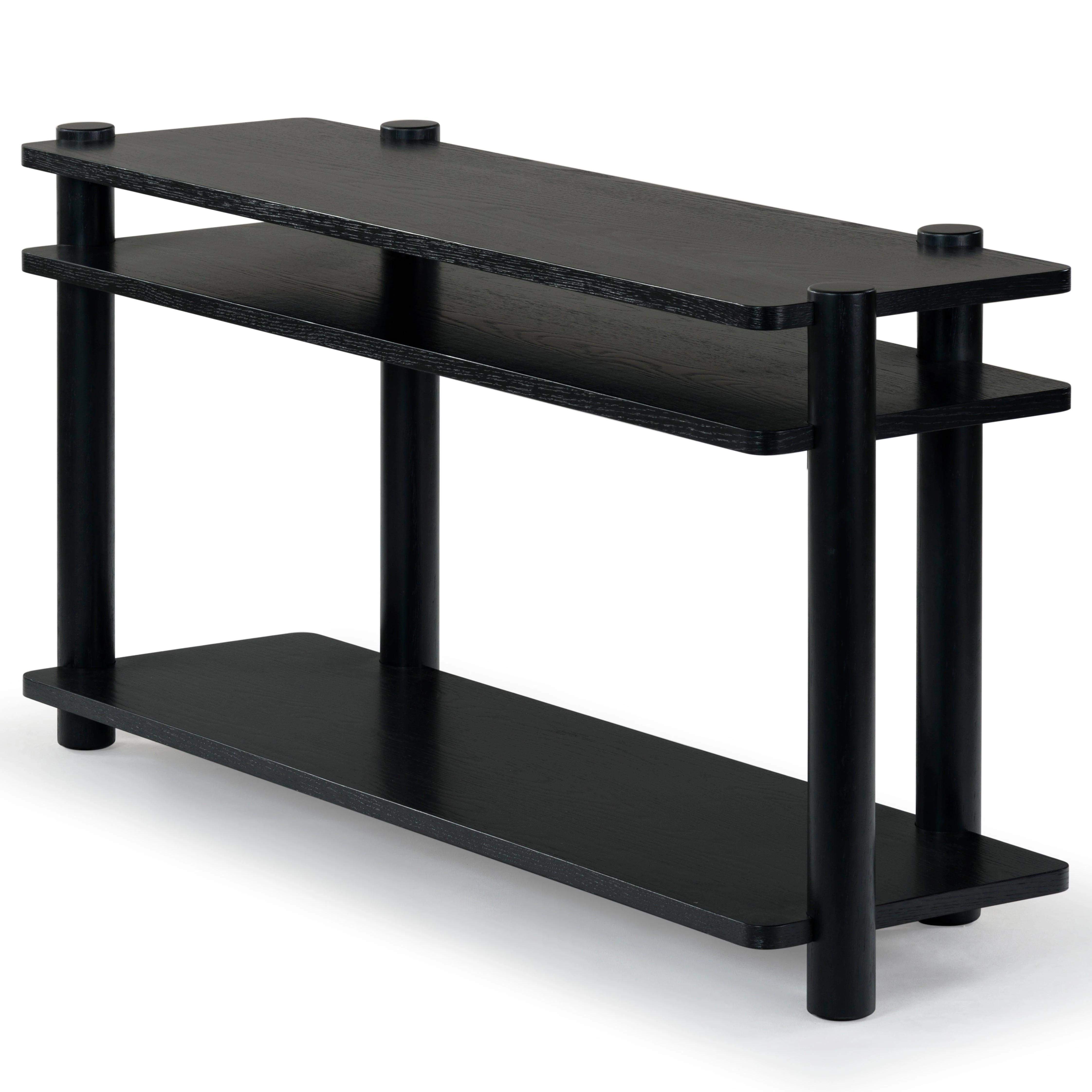 Edisyn 3 Shelf Wood Console Table - Remutear