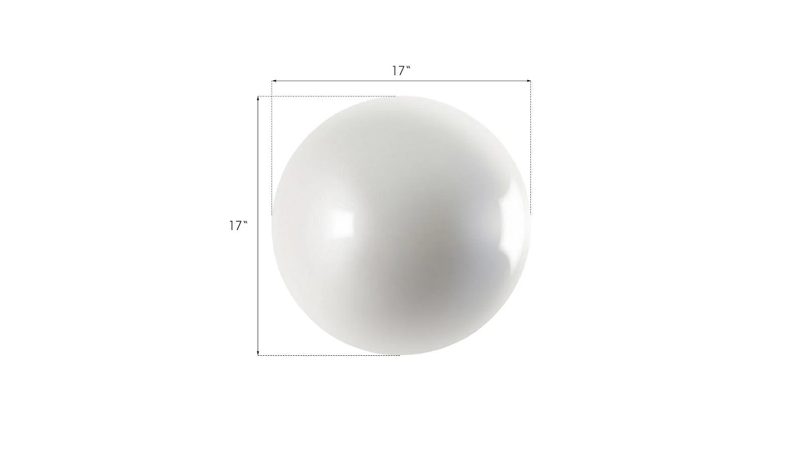 Ball on the Wall, Medium, Pearl White - Remutear