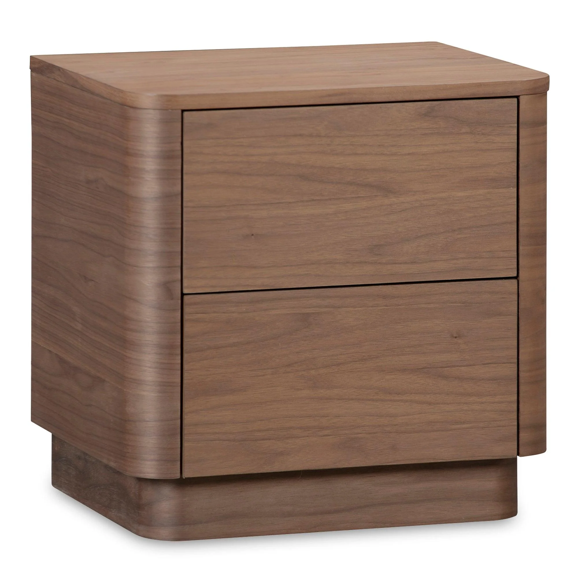 Round Off Tall Nightstand Walnut - Remutear