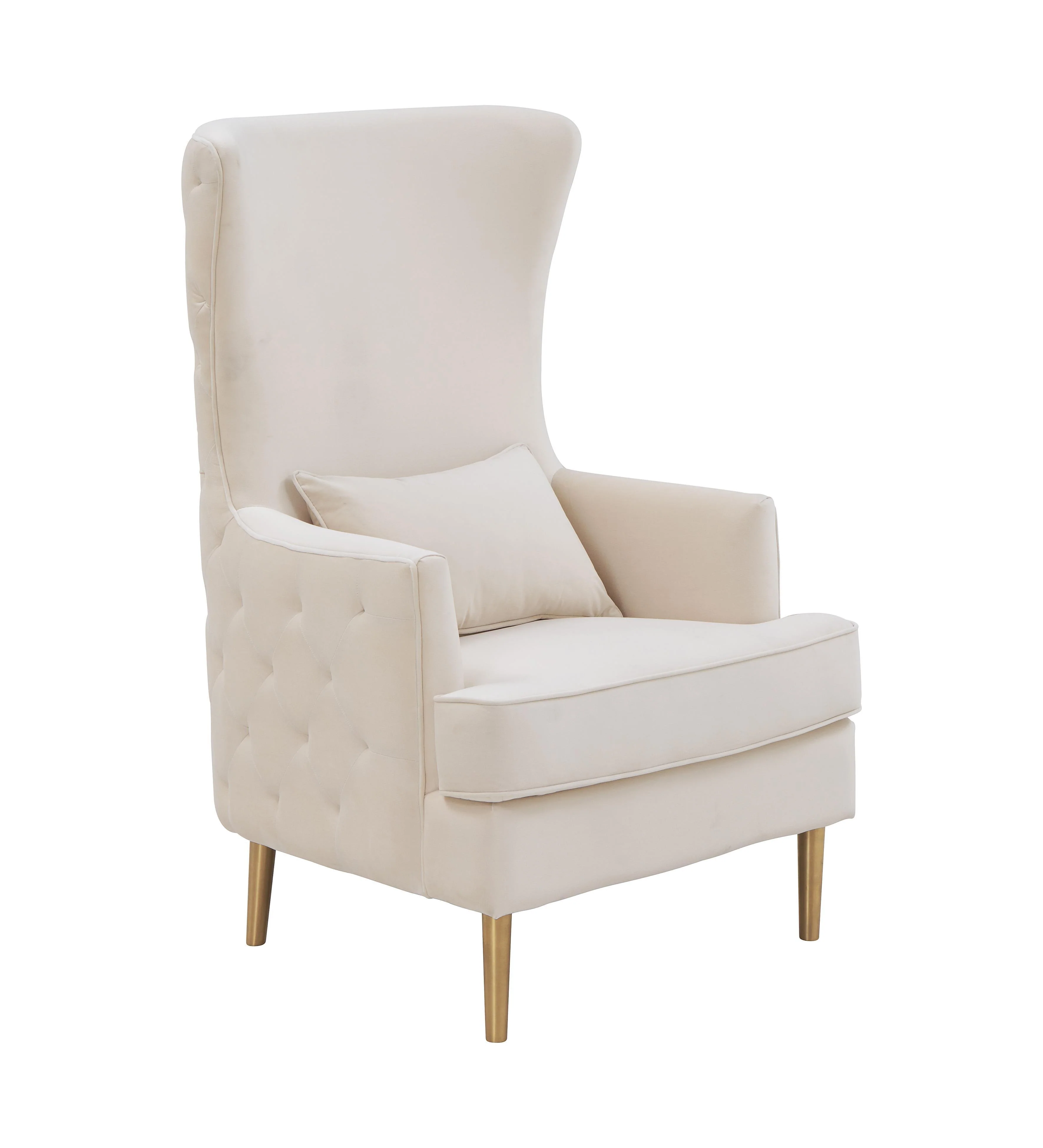 Alina Cream Tall Tufted Back Chair - Remutear
