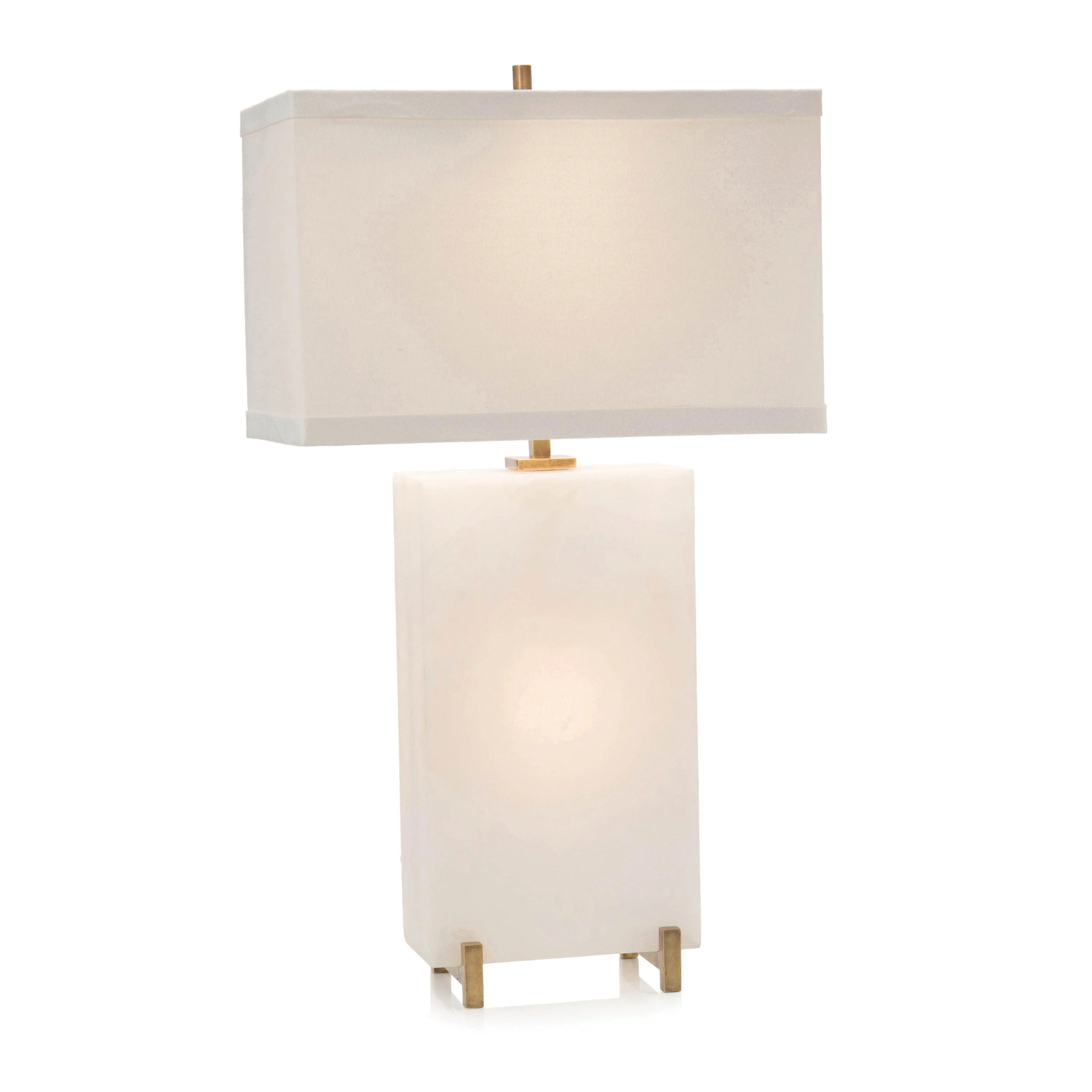 Alabaster Block Table Lamp - Remutear