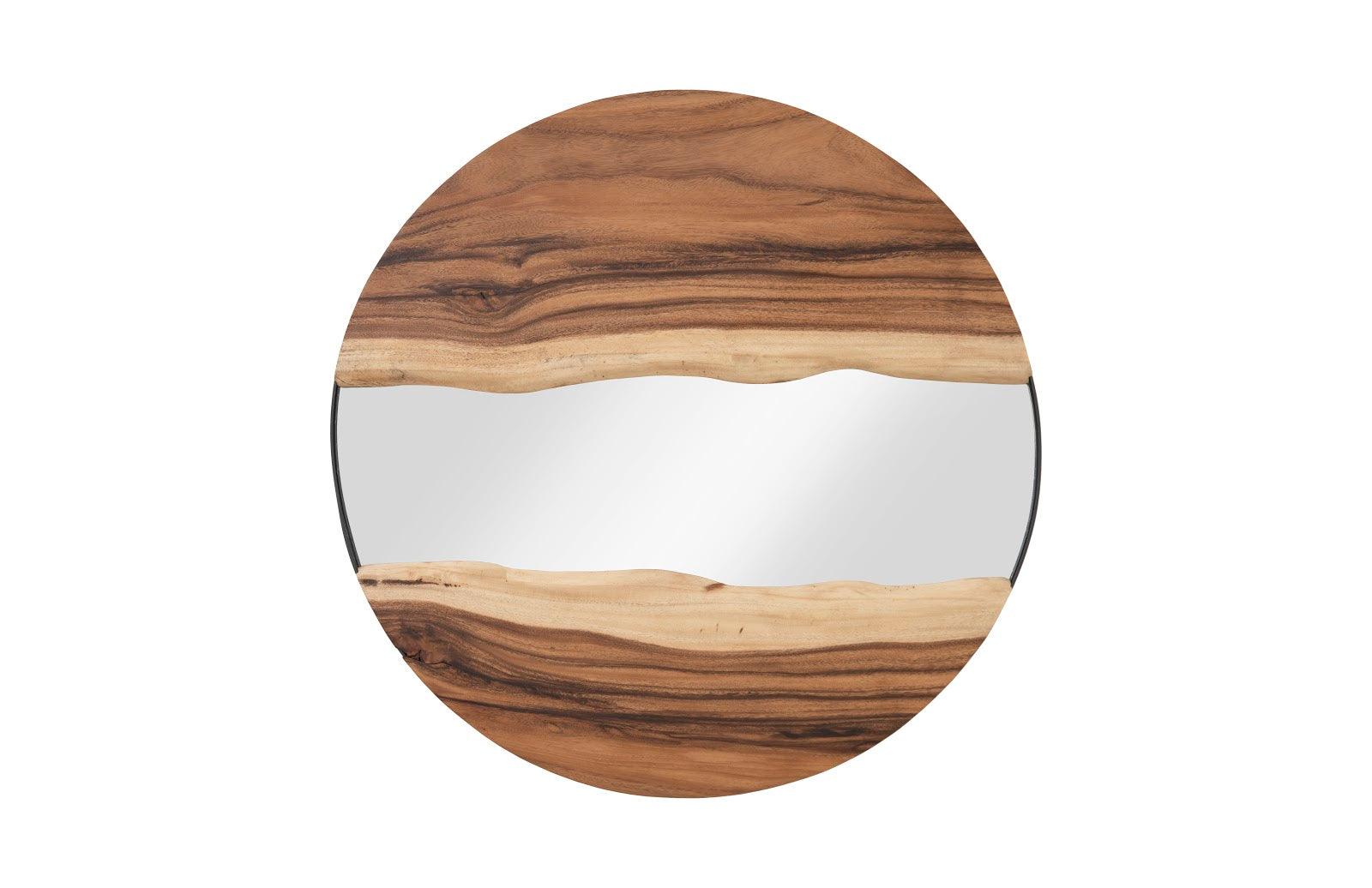 River Mirror, Natural, Round - Remutear