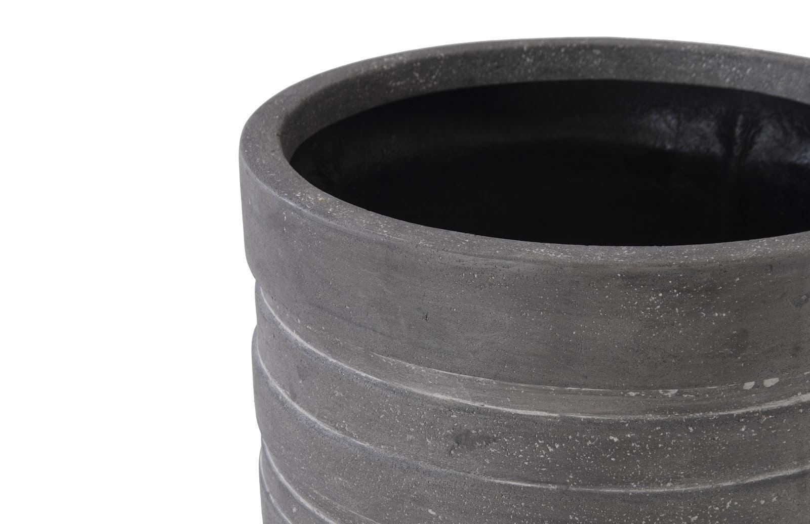 June Slim Planter, Raw Gray, LG - Remutear
