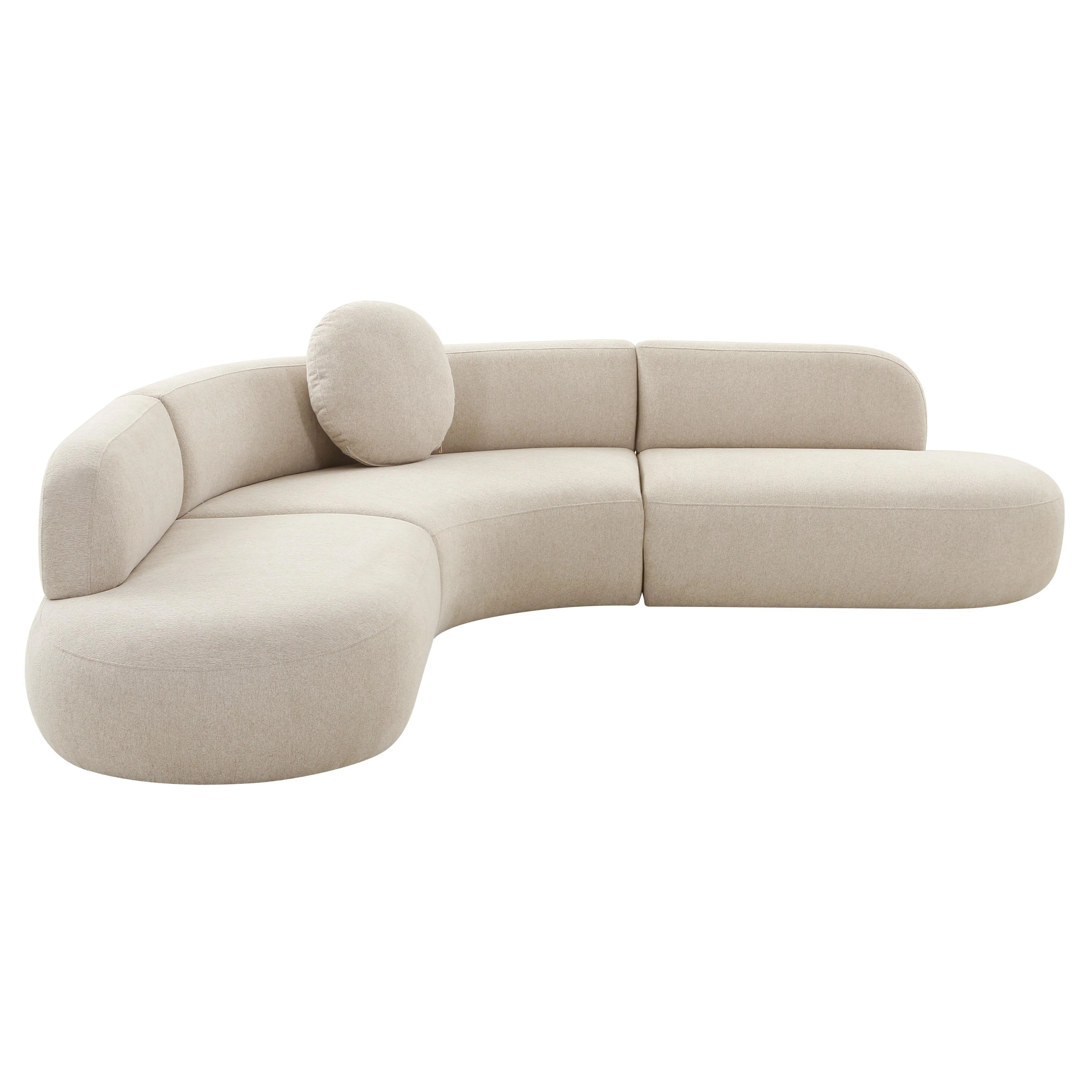 Broohah Beige Linen Sectional - Remutear