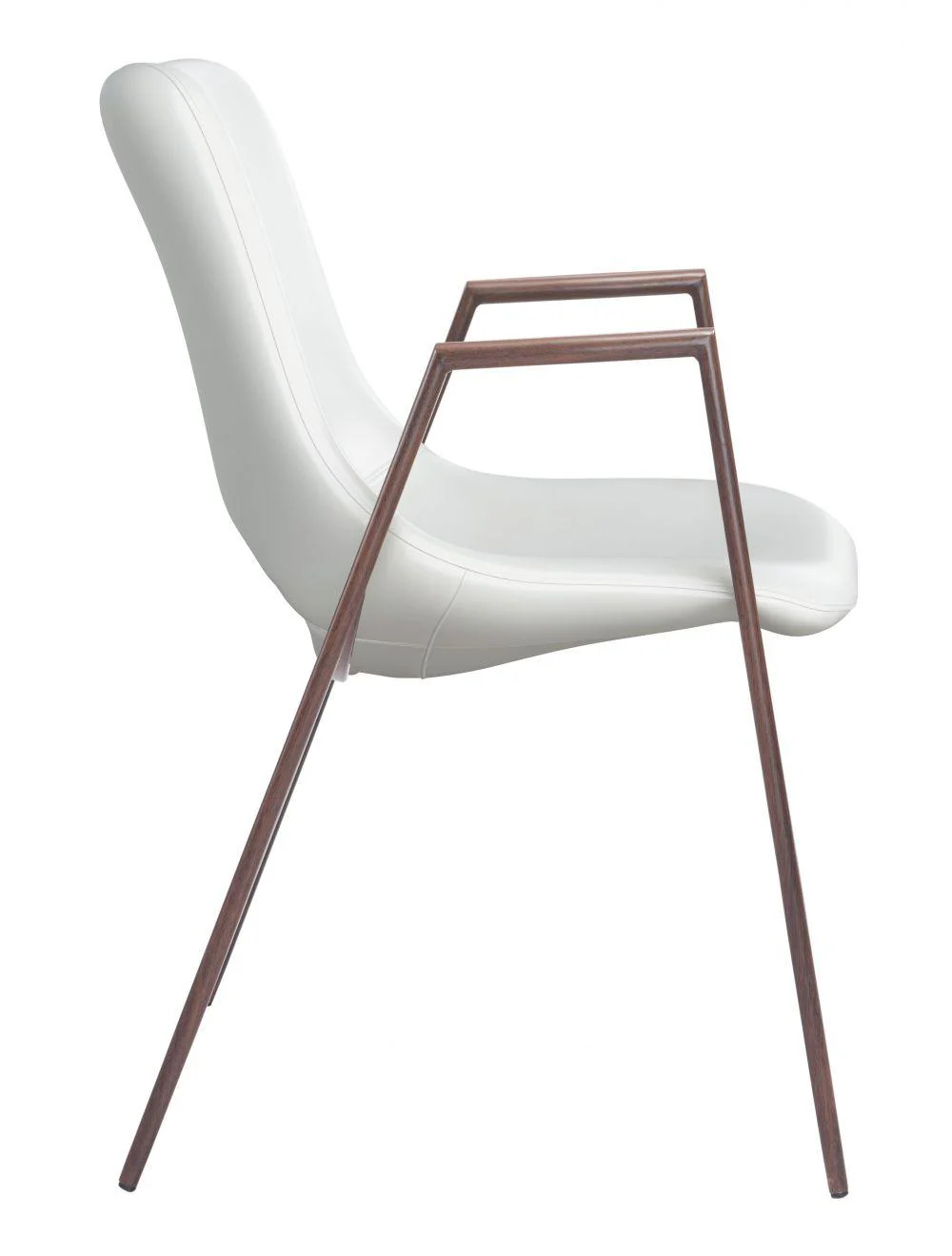 Desi Dining Chair (Set of 2) White & Walnut - Remutear