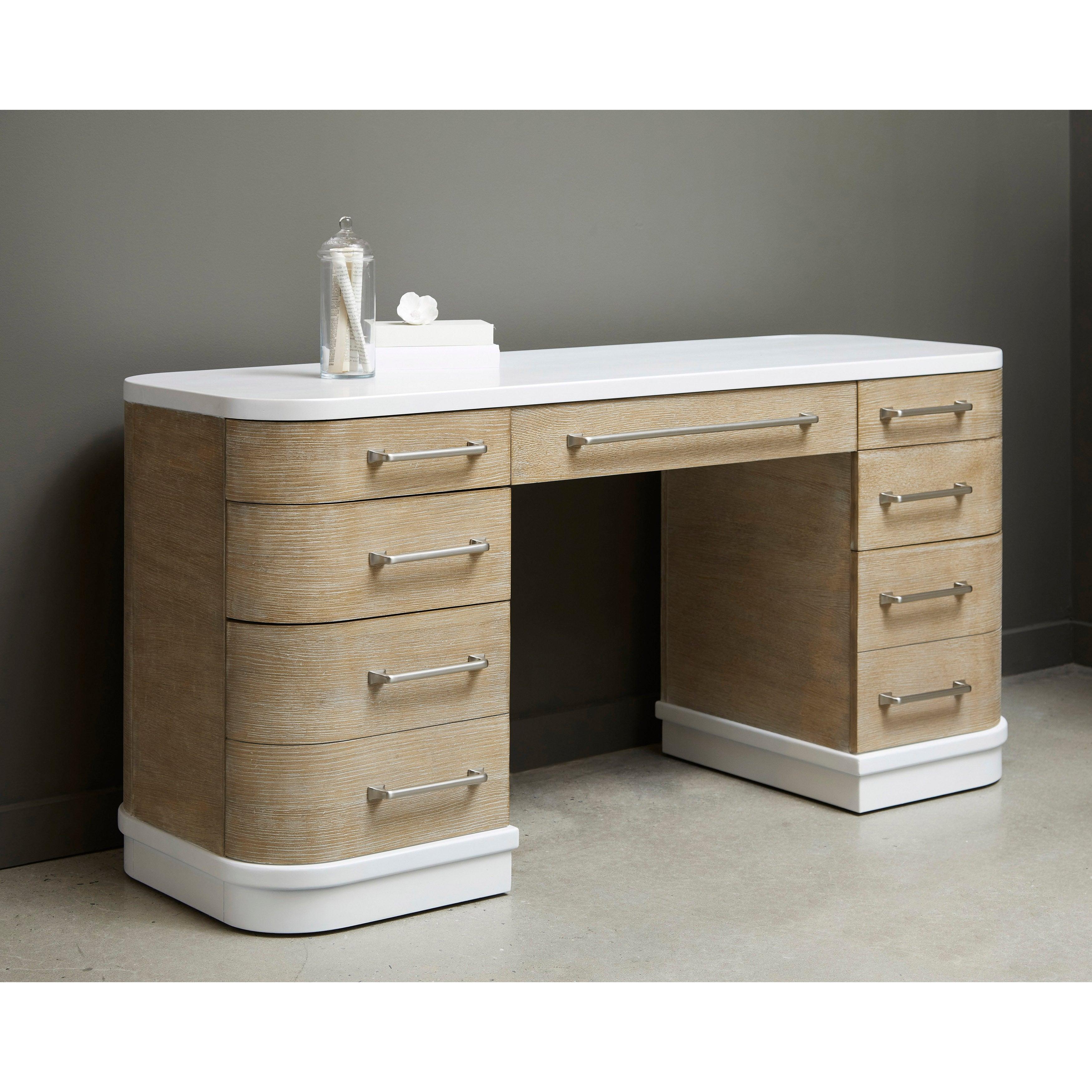 Two-Toned 7 Drawer Writing Desk - Remutear