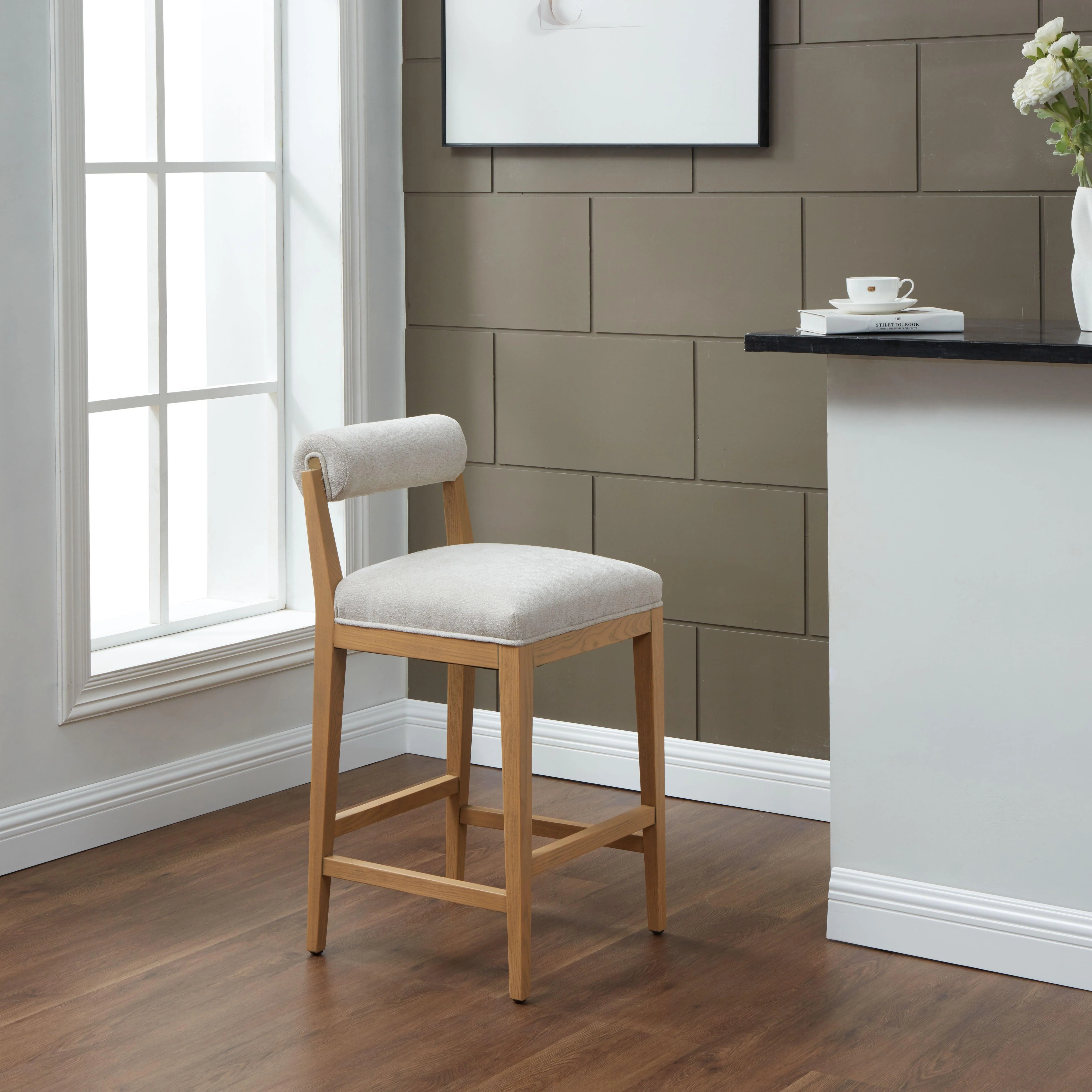 Oaklie Rolled Back Counter Stool - Remutear
