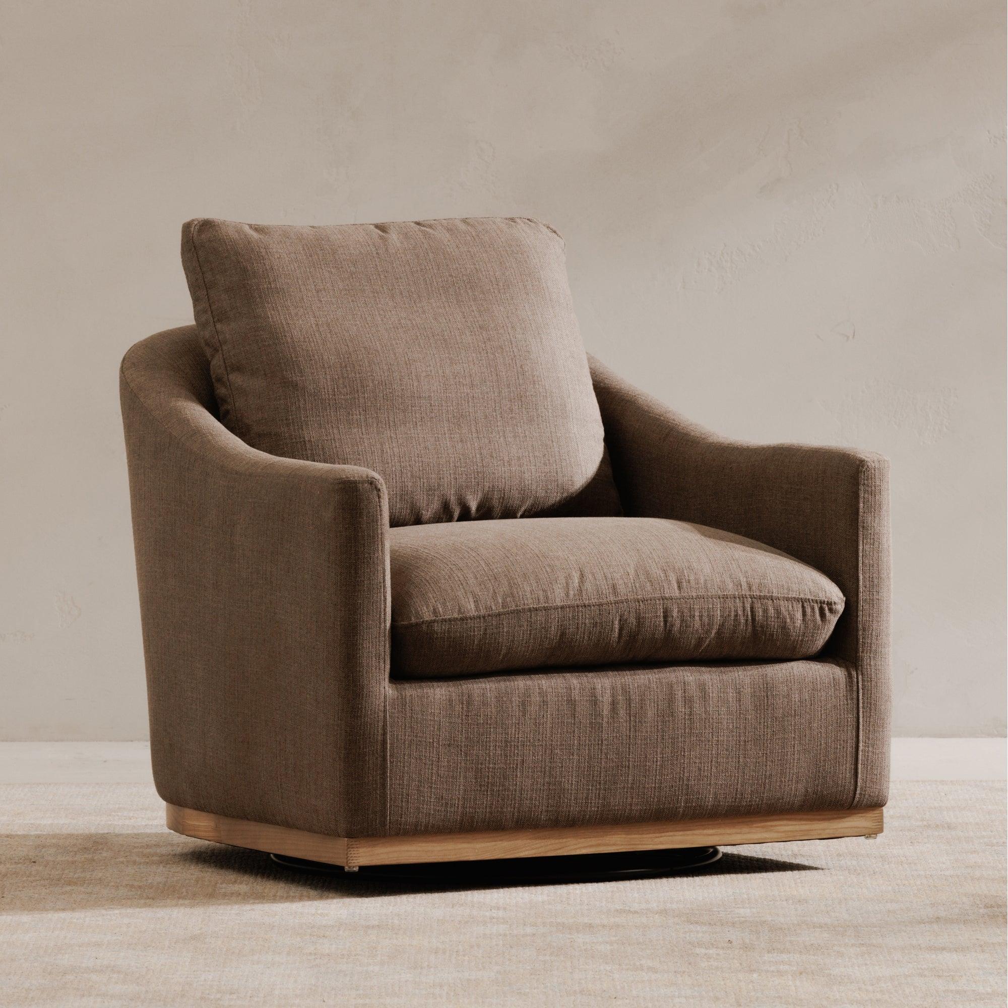 Linden Swivel Chair Soft Taupe - Remutear