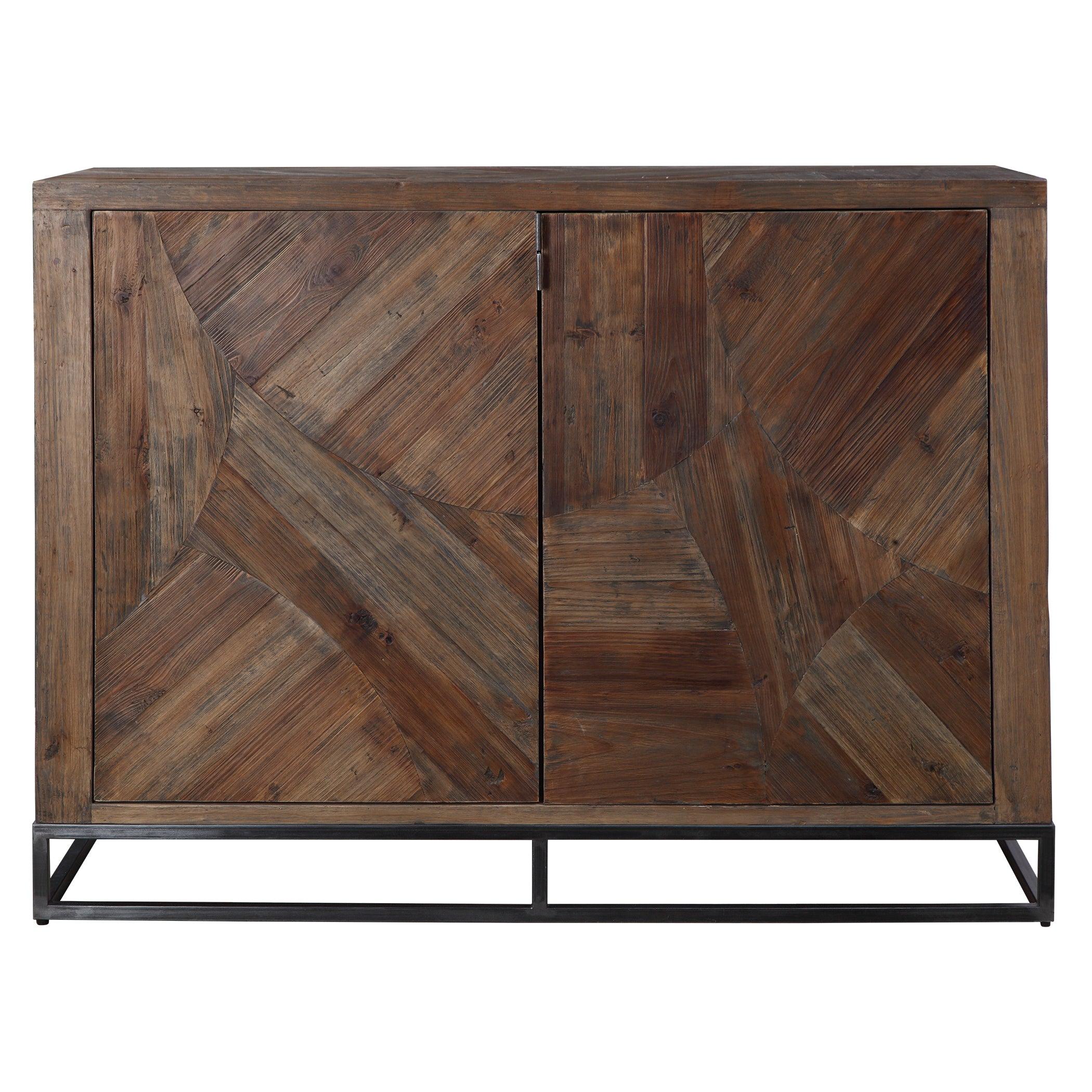 Evros Reclaimed Wood 2 Door Cabinet - Remutear