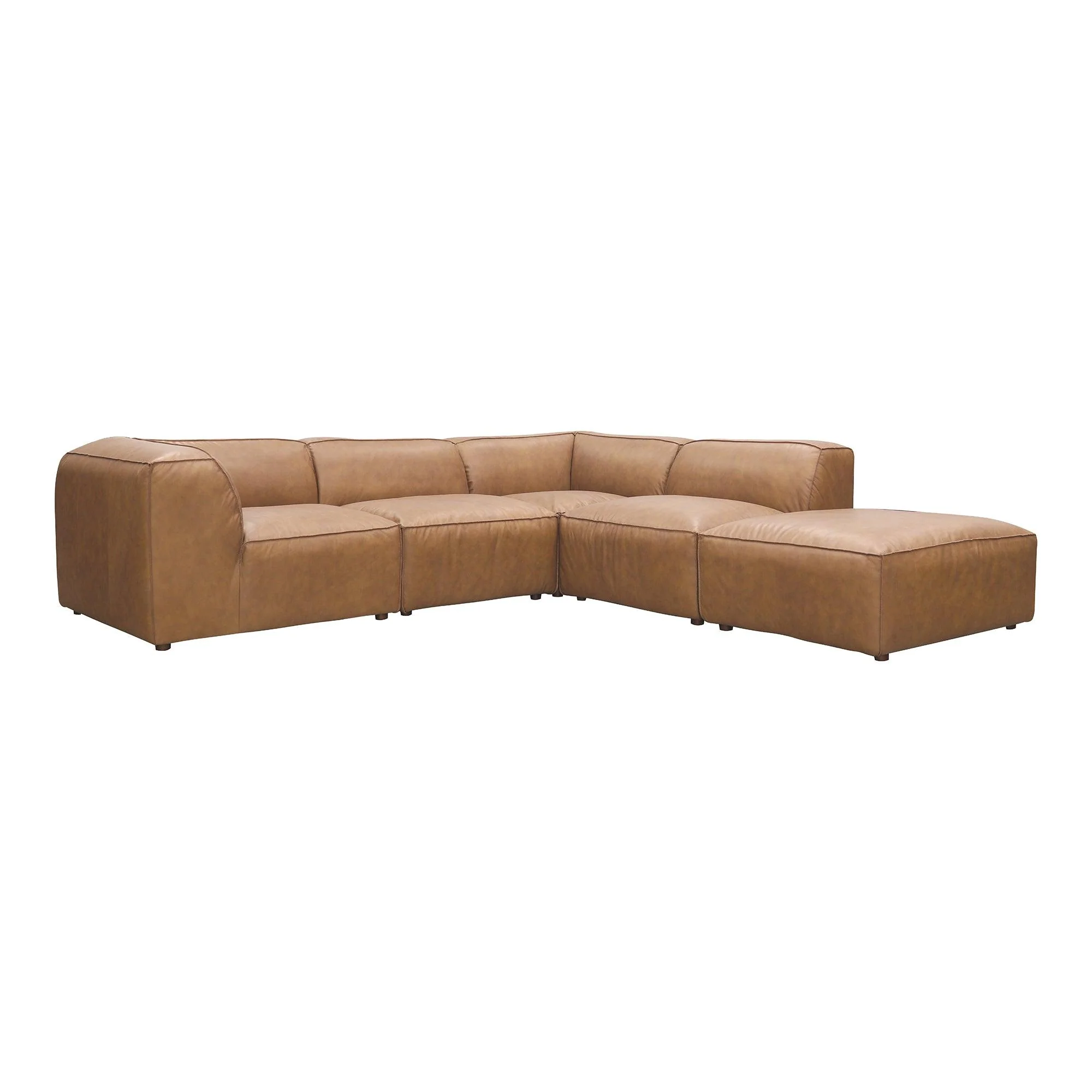 Form Classic L Modular Sectional Sonoran Tan Leather - Remutear