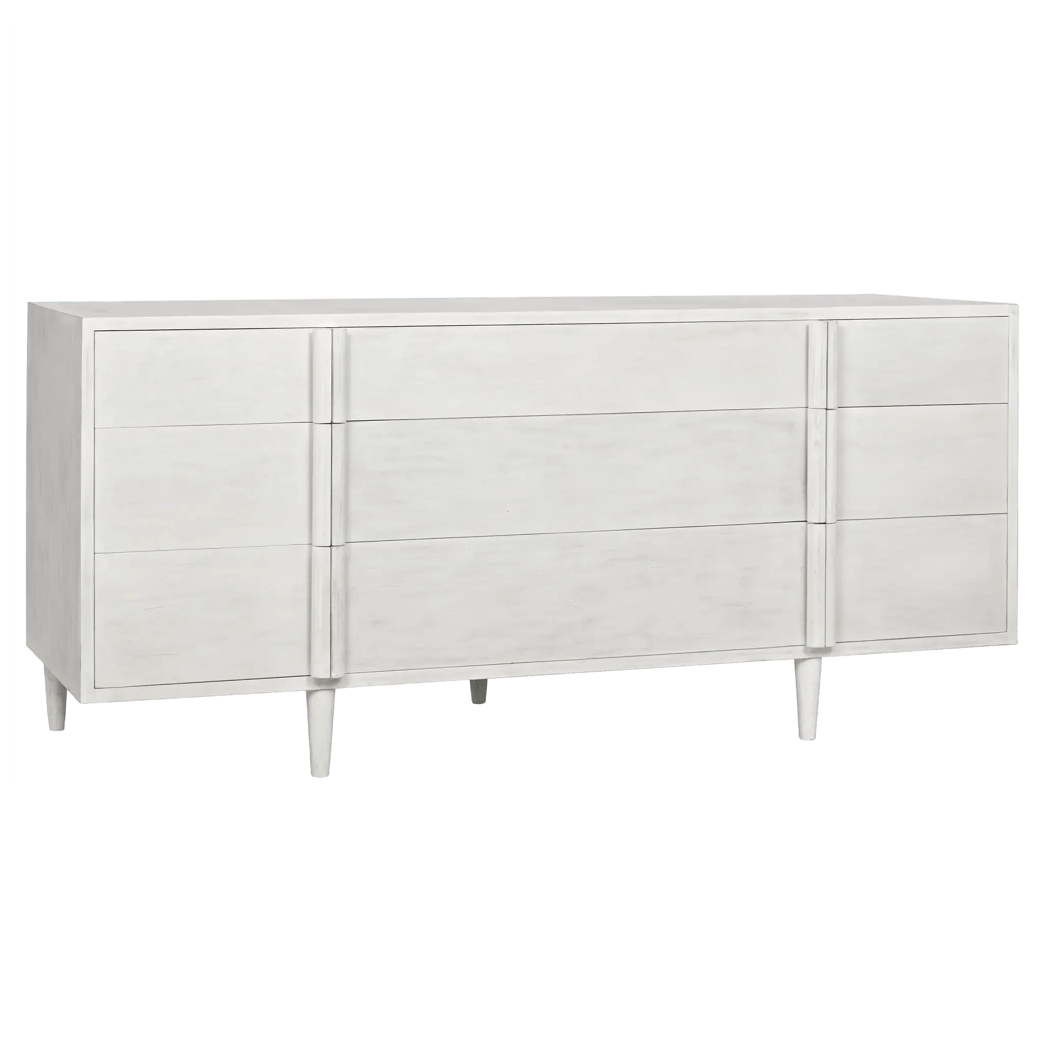 Morten 9 Drawer Dresser, White Wash - Remutear