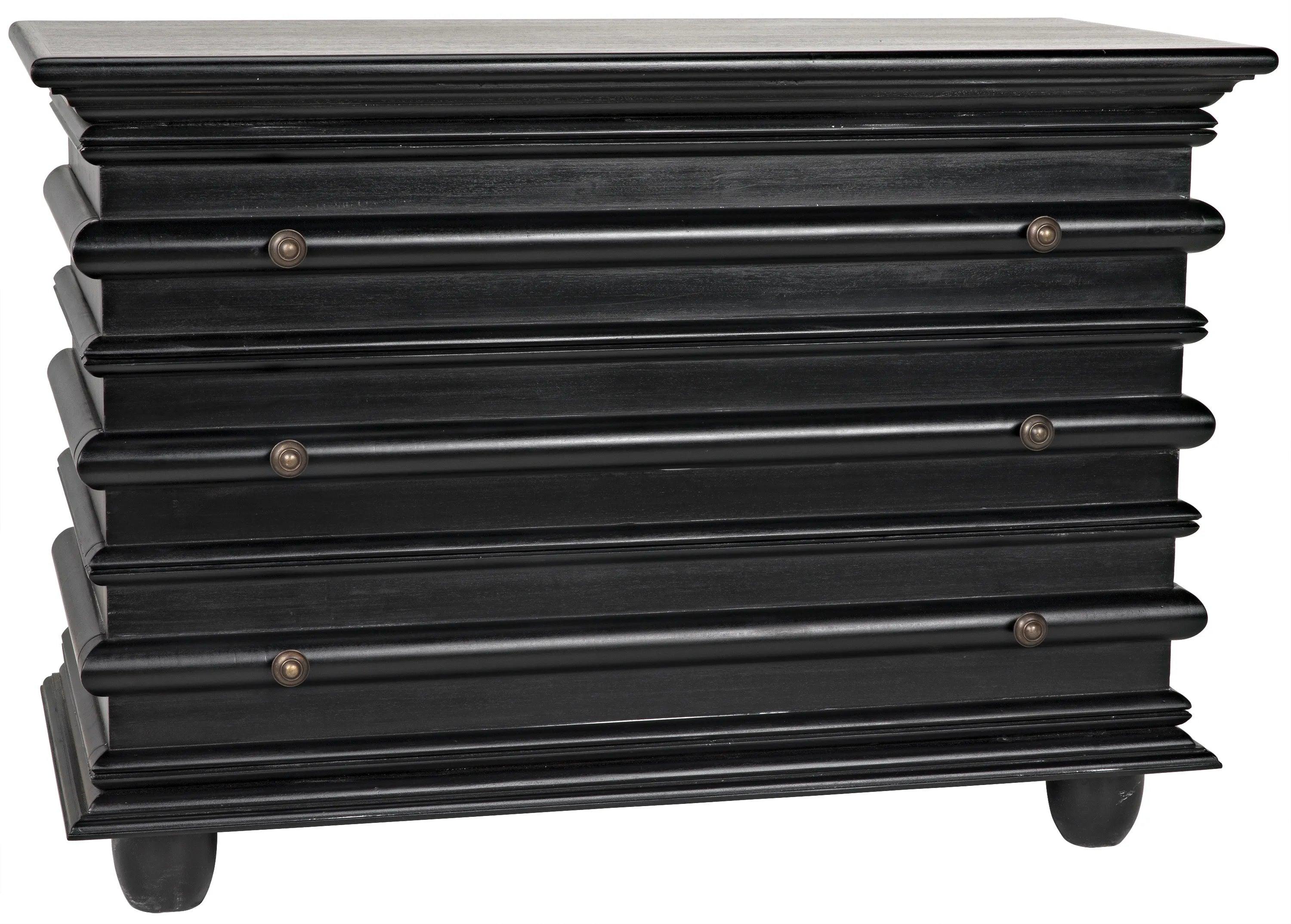Ascona Small Chest, Hand Rubbed Black - Remutear