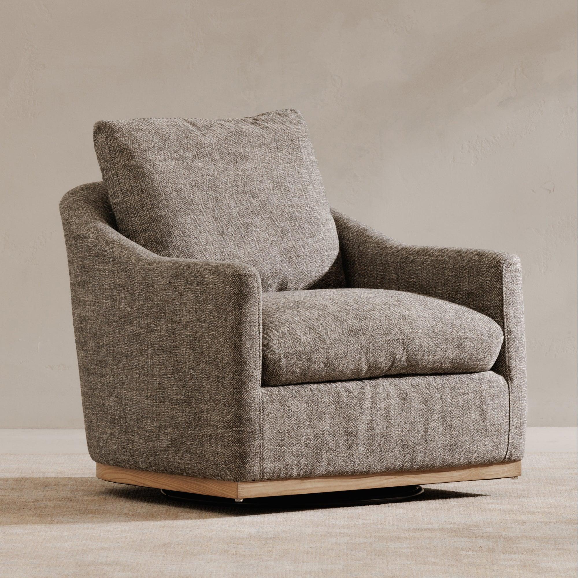 Linden Swivel Chair Slated Moss - Remutear