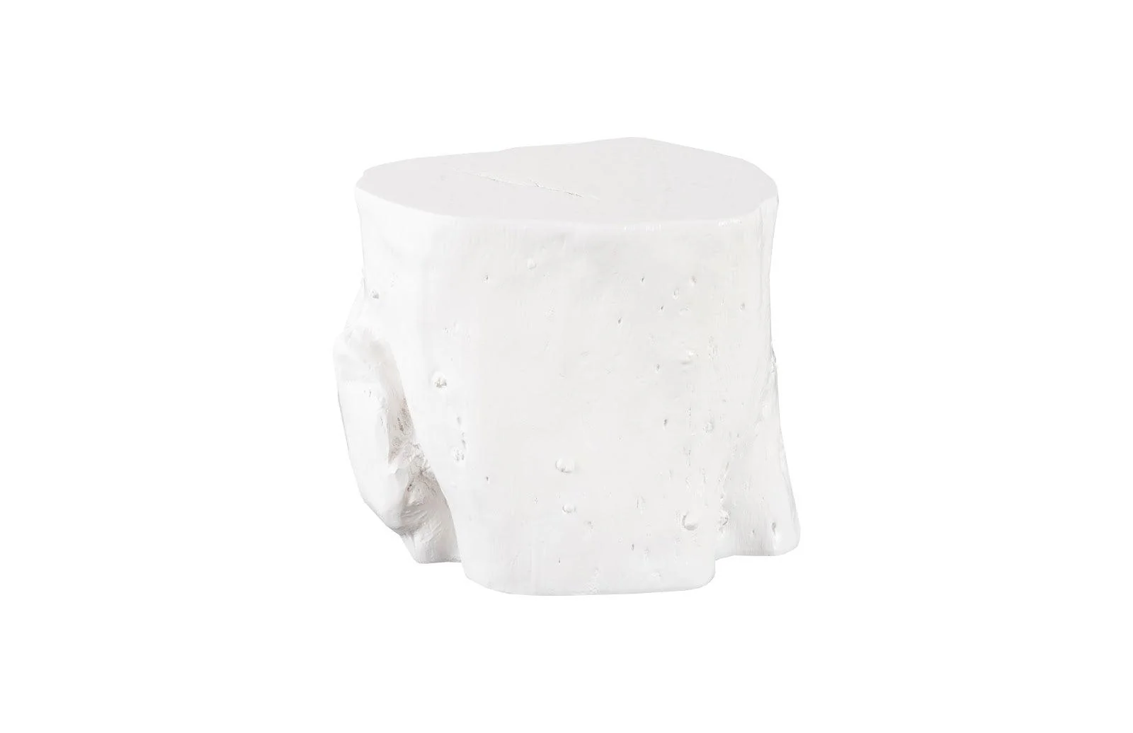 Log Stool, Gel Coat White, LG - Remutear