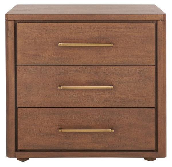 ROSEY 3 DRAWER WOOD NIGHTSTAND - Remutear