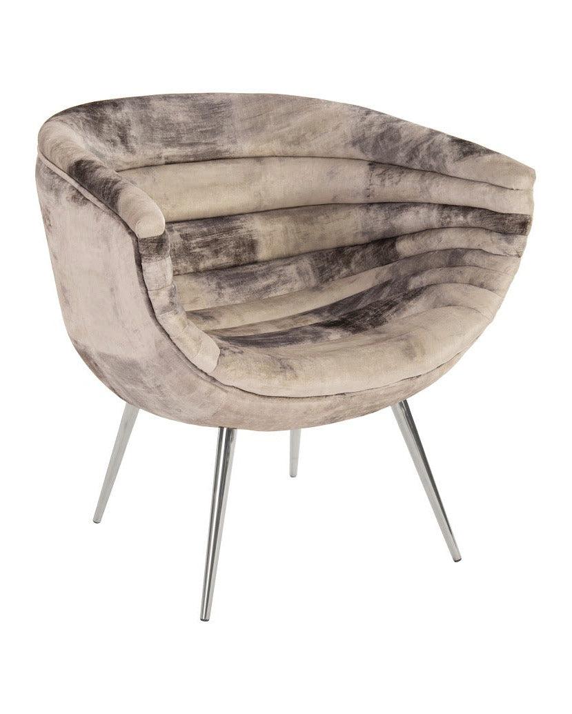 Nouveau Club Chair, Mist Gray, Stainless Steel Legs - Remutear