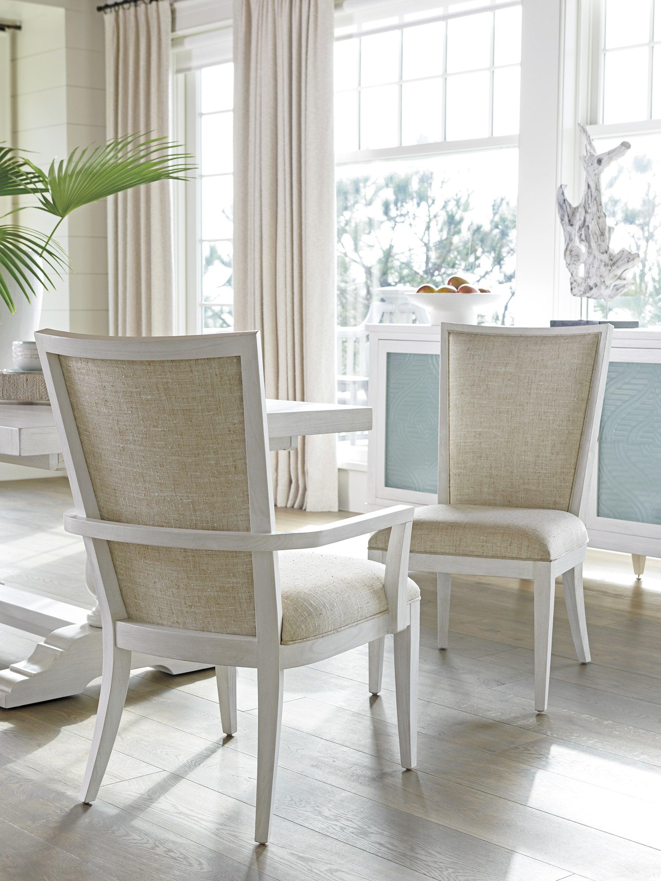 Ocean Breeze Sea Winds Upholstered Arm Chair - Remutear