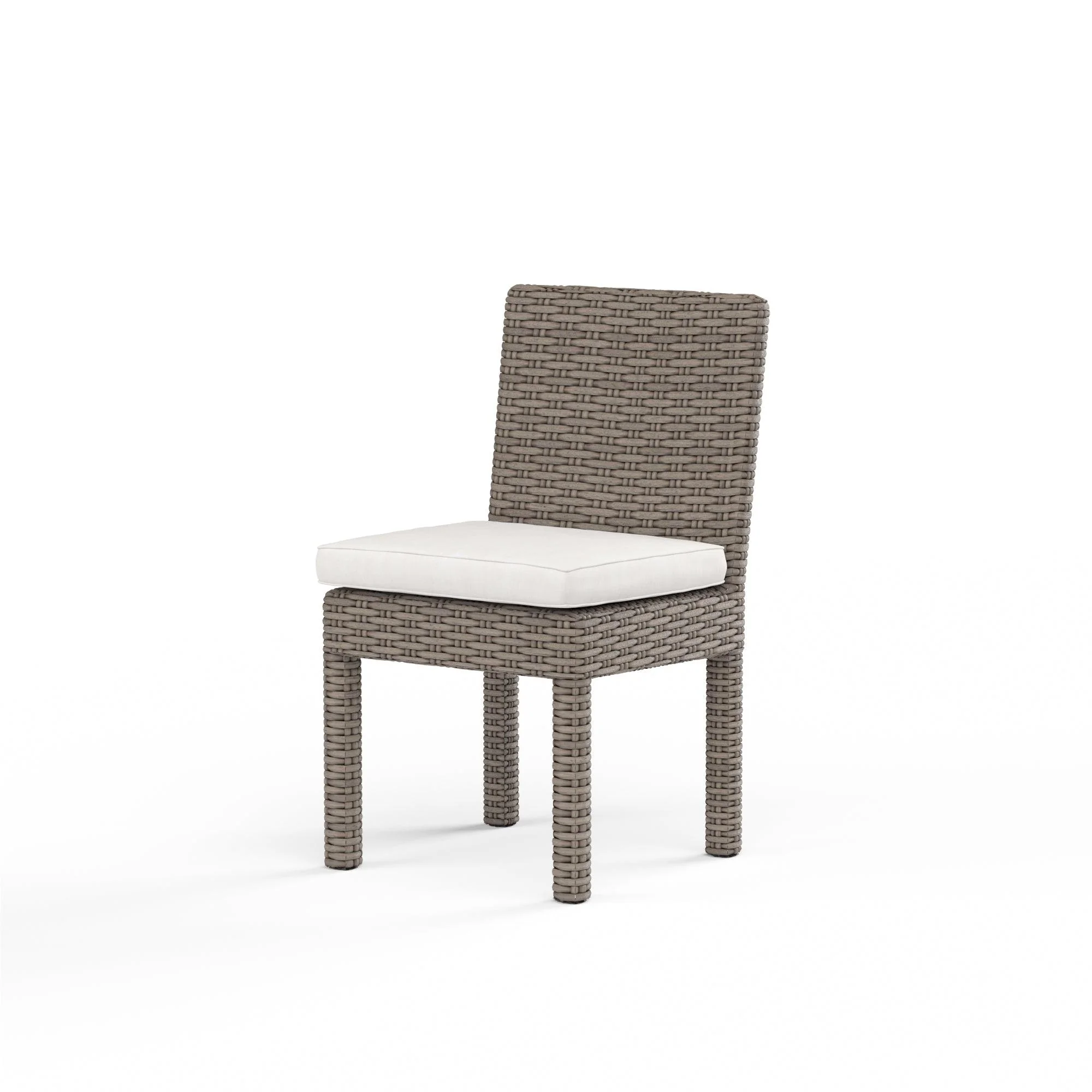 Coronado Armless Dining Chair in Canvas Flax w/ Self Welt - Remutear