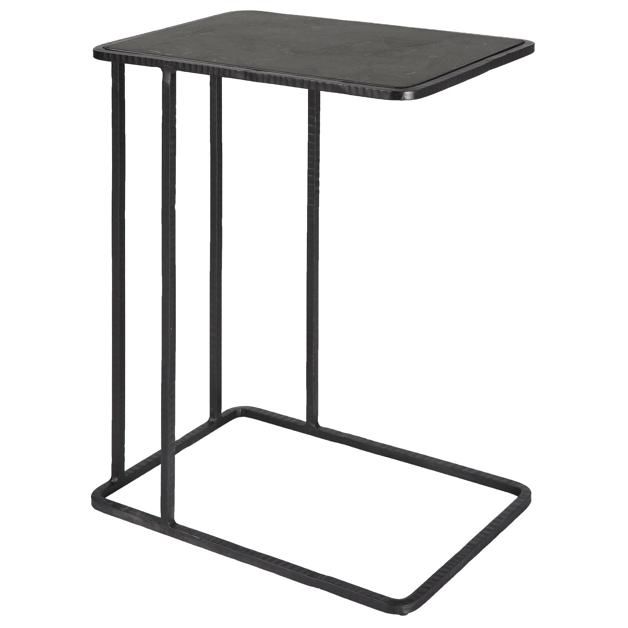 Cavern Stone & Iron Accent Table - Remutear