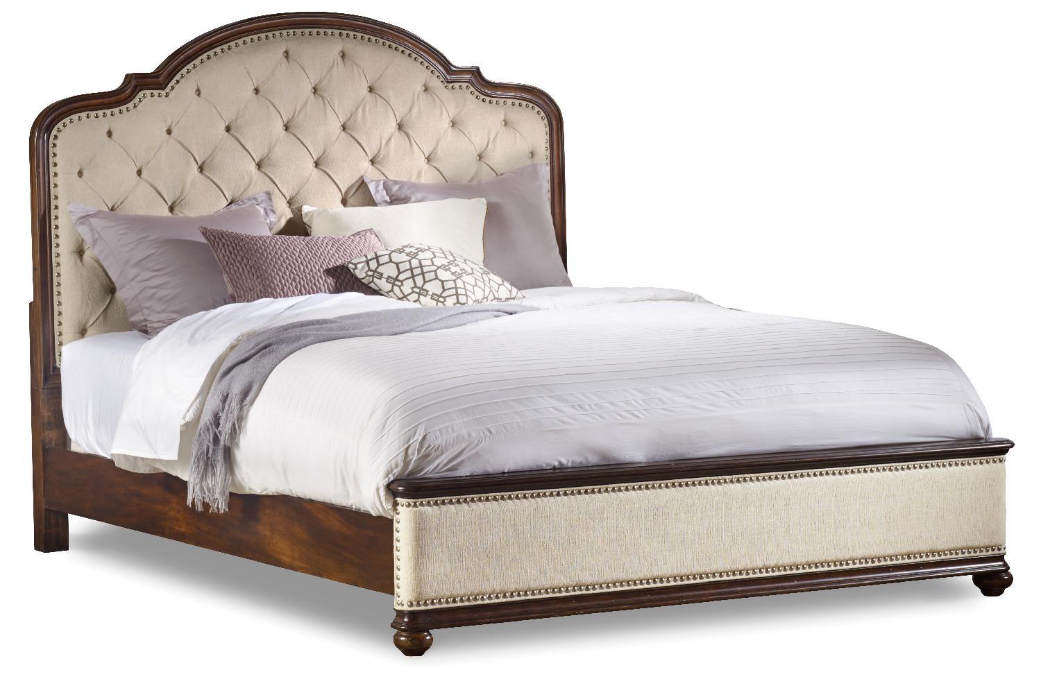Leesburg Upholstered Bed with Wood Rails - Remutear