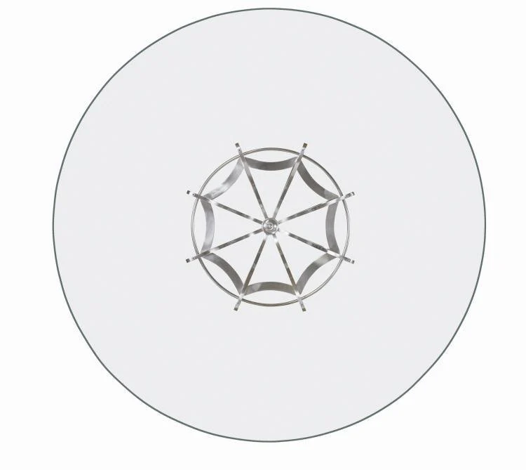 Omni Metal Dining Table Base With Glass Top - Remutear