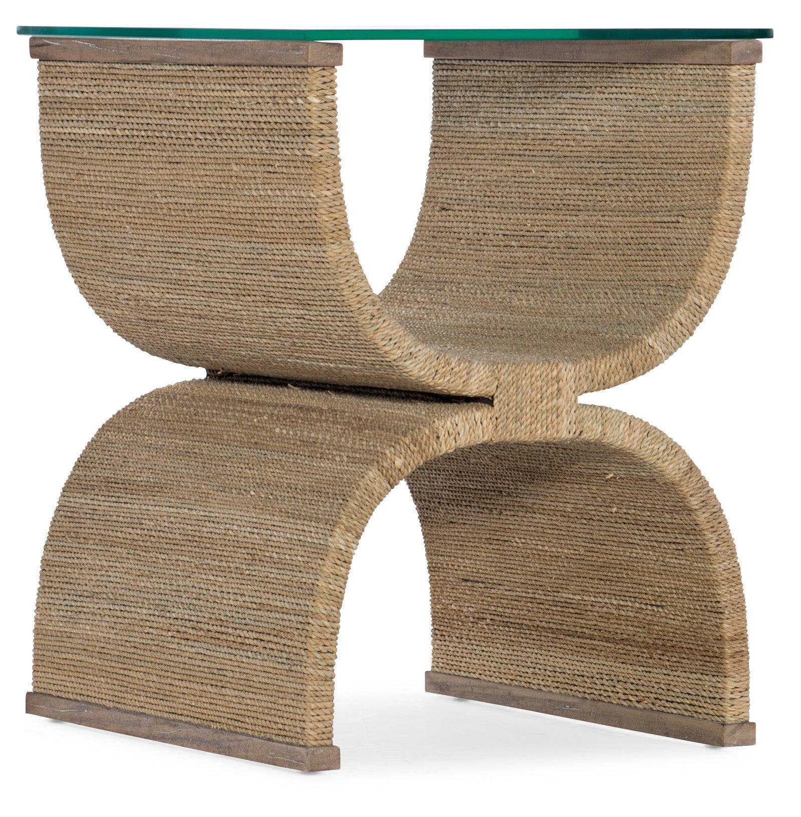 Melange Lenny Woven End Table - Remutear
